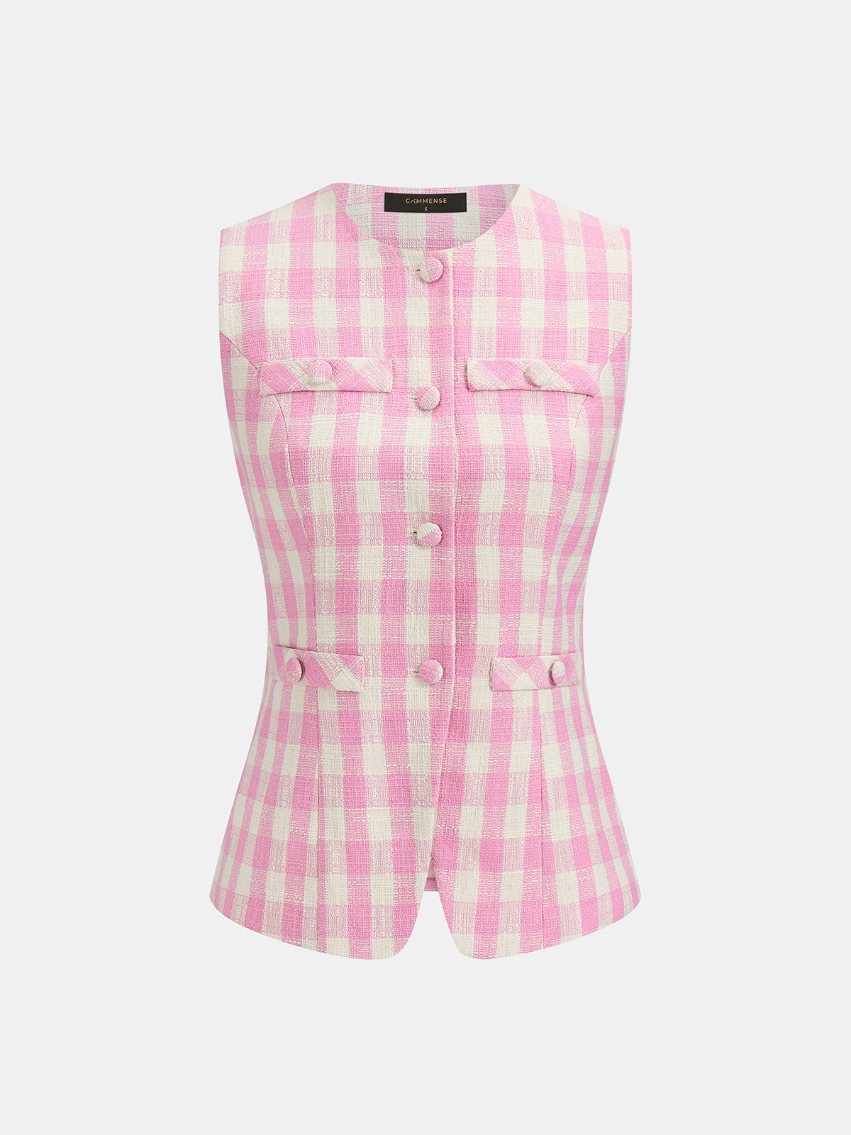 Gingham Sleeveless Vest & Shorts Set for Women Summer Casual