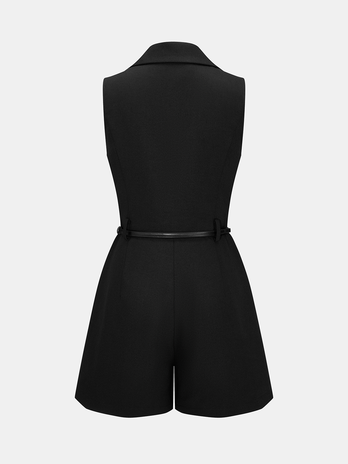 Belted Sleeveless Blazer Romper for Women Casual Summer Wear