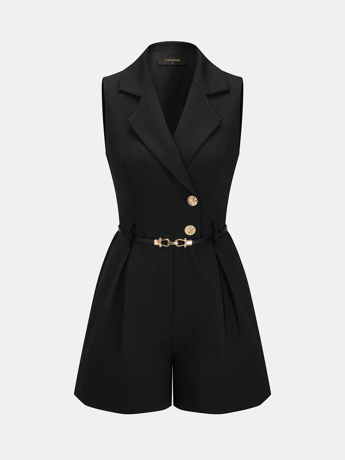 Belted Sleeveless Blazer Romper for Women Casual Summer Wear