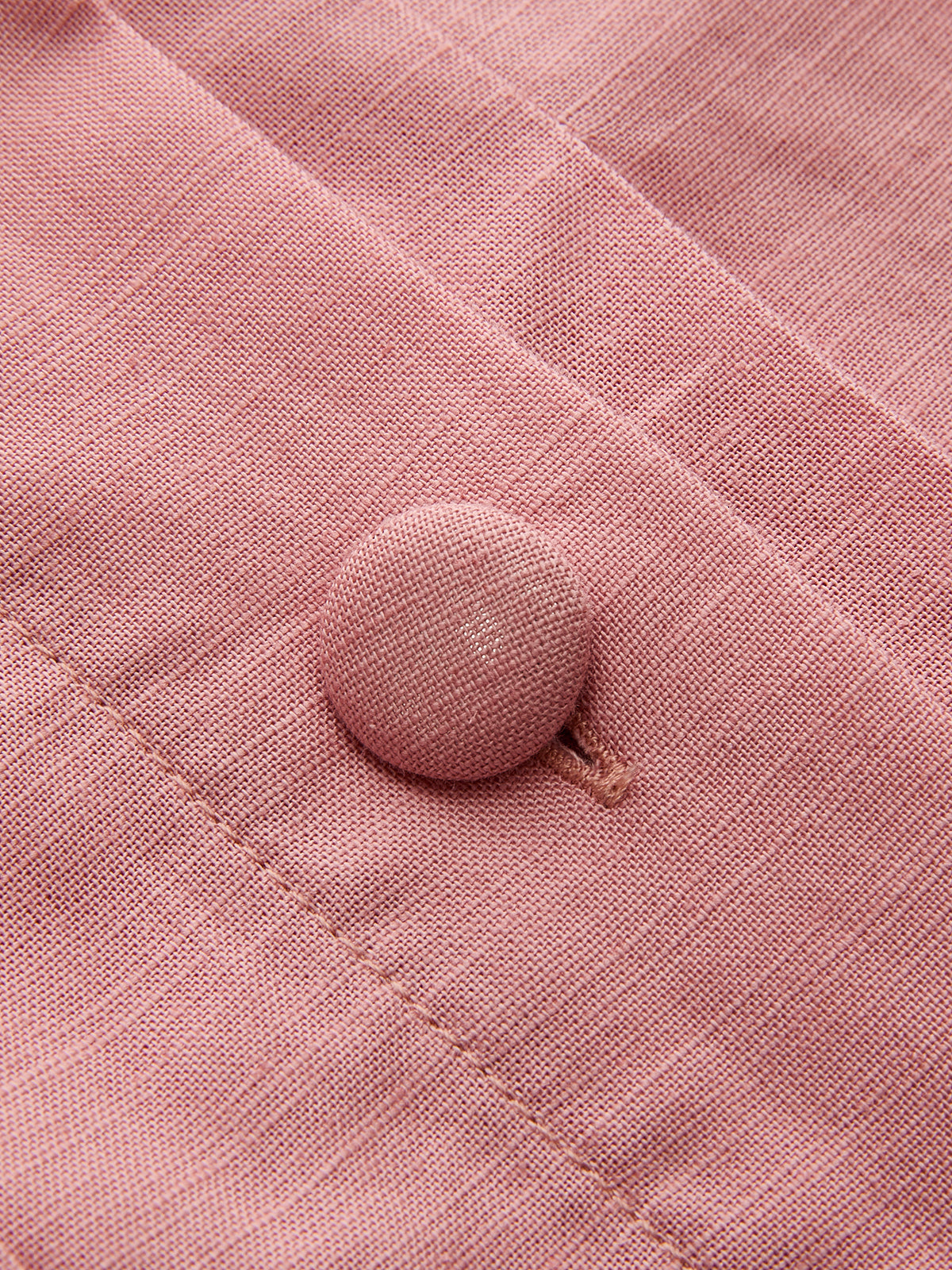 Cotton Linen Pleated Belted Blazer Dress with Button Details