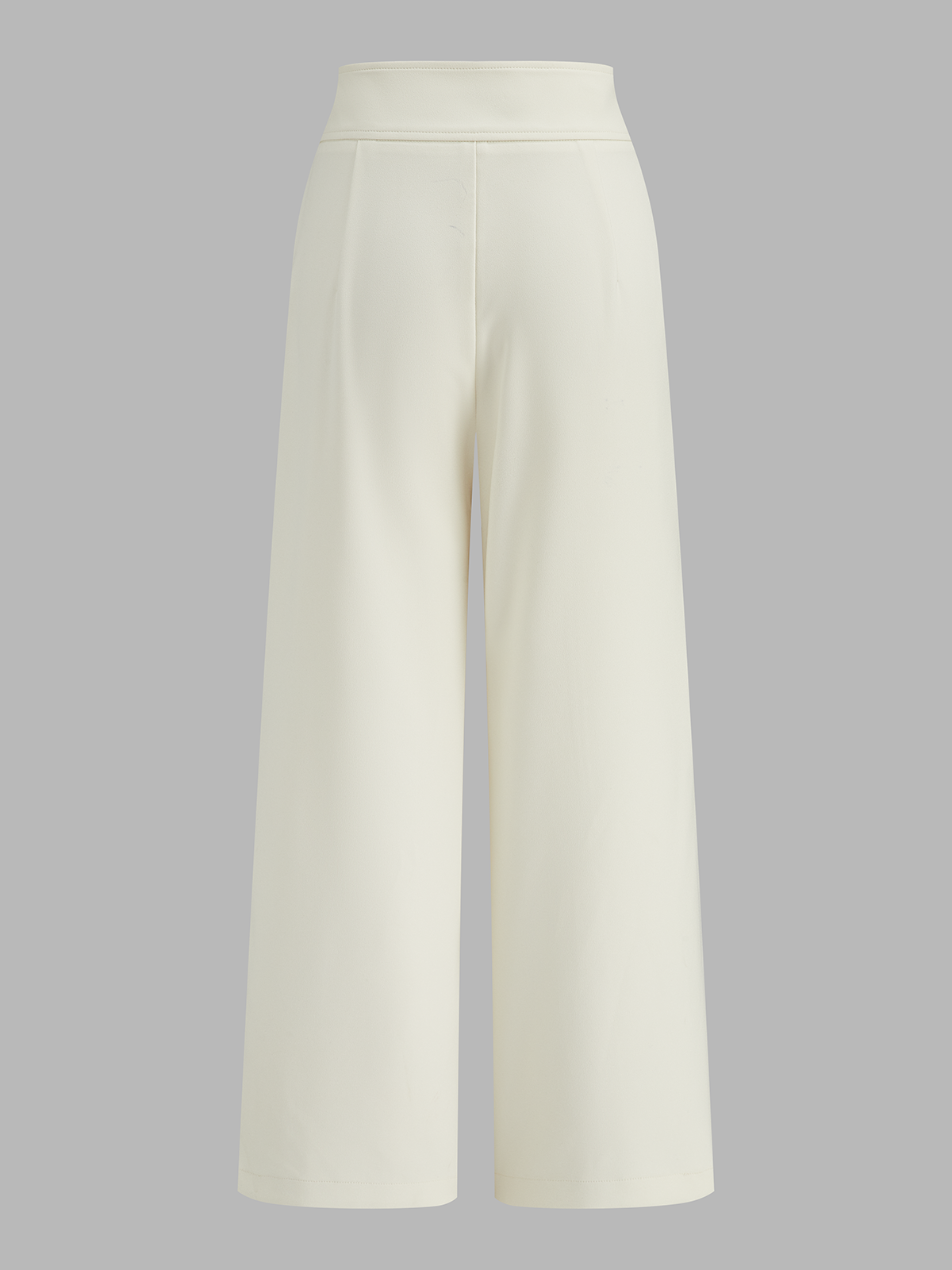 Metal Button Straight-Leg Cropped Pants for Women Casual Fit