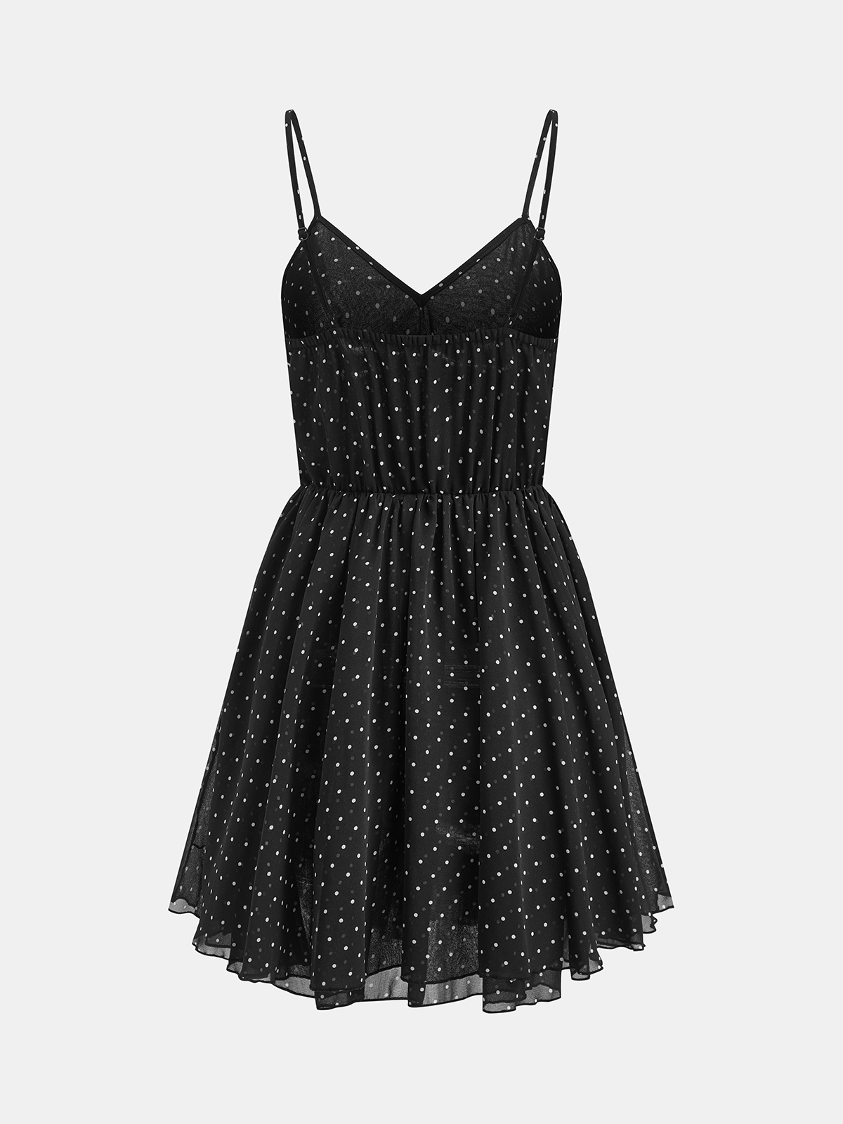 Polka Dot Chiffon Two Piece Flowy Dress Set for Women