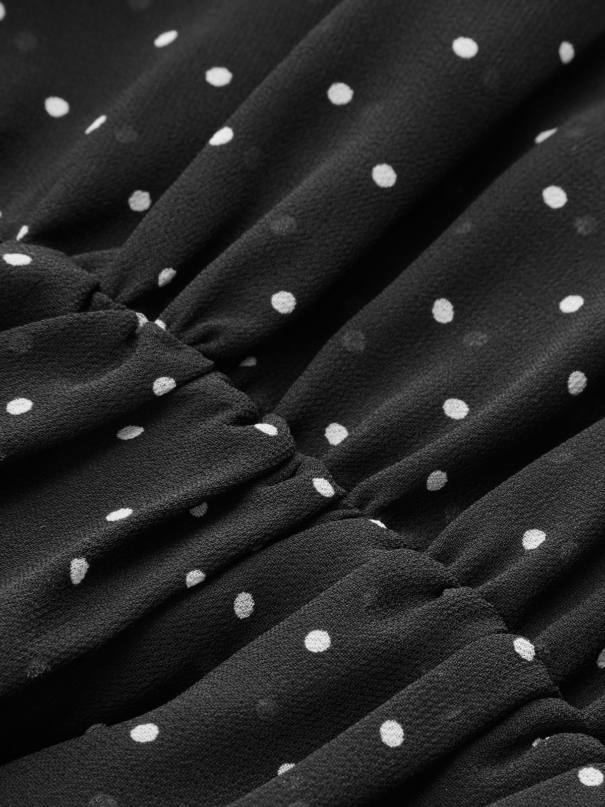 Polka Dot Chiffon Two Piece Flowy Dress Set for Women