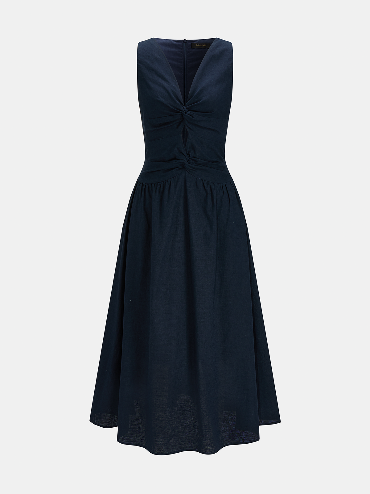 Sleeveless Twisted Cotton Linen Maxi Dress for Women Summer Casual