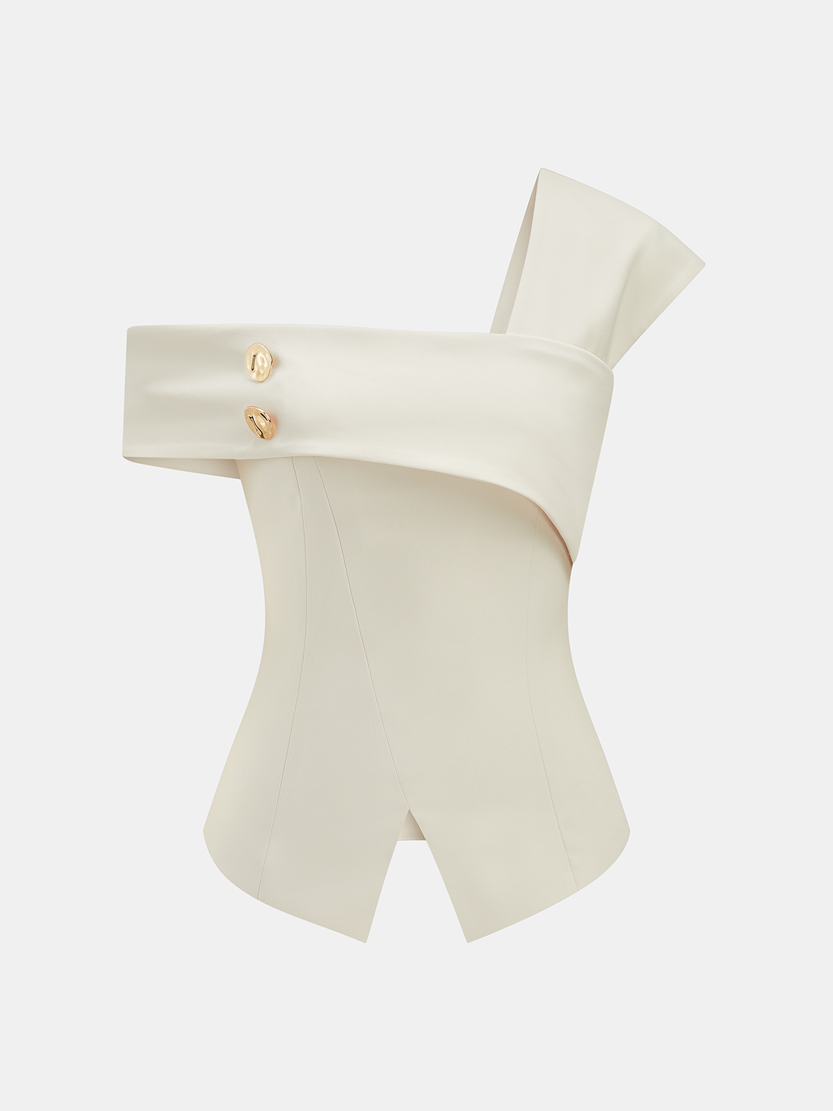 Split Hem Asymmetric One-Shoulder Blouse for Elegant Evenings and Casual Wear
