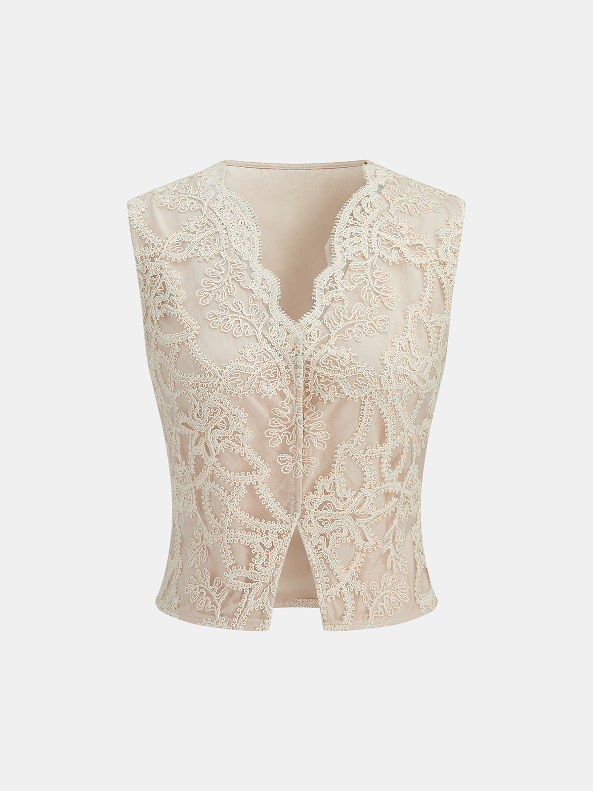 V-Neck Lace Vest & Mini Skirt Set for Women Summer Casual