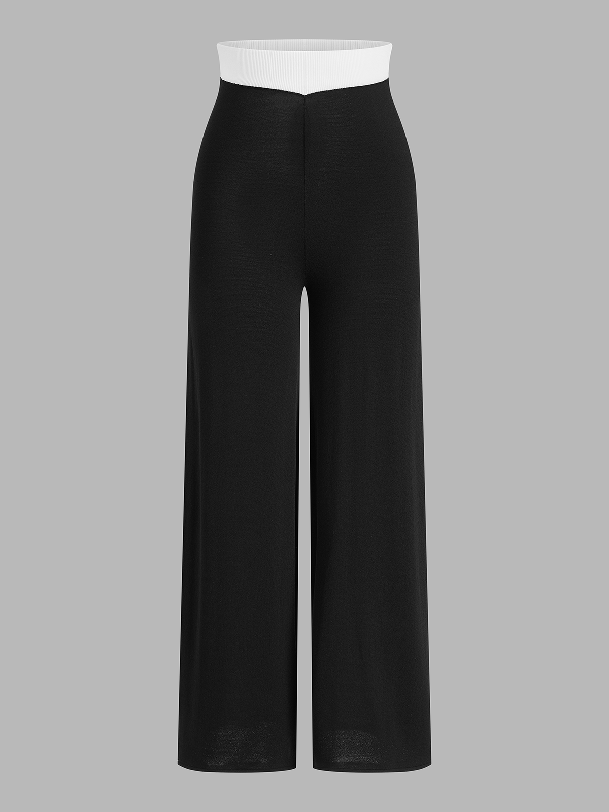 Contrast Trim Knit Vest & Pants Set Trendy Casual Outfit