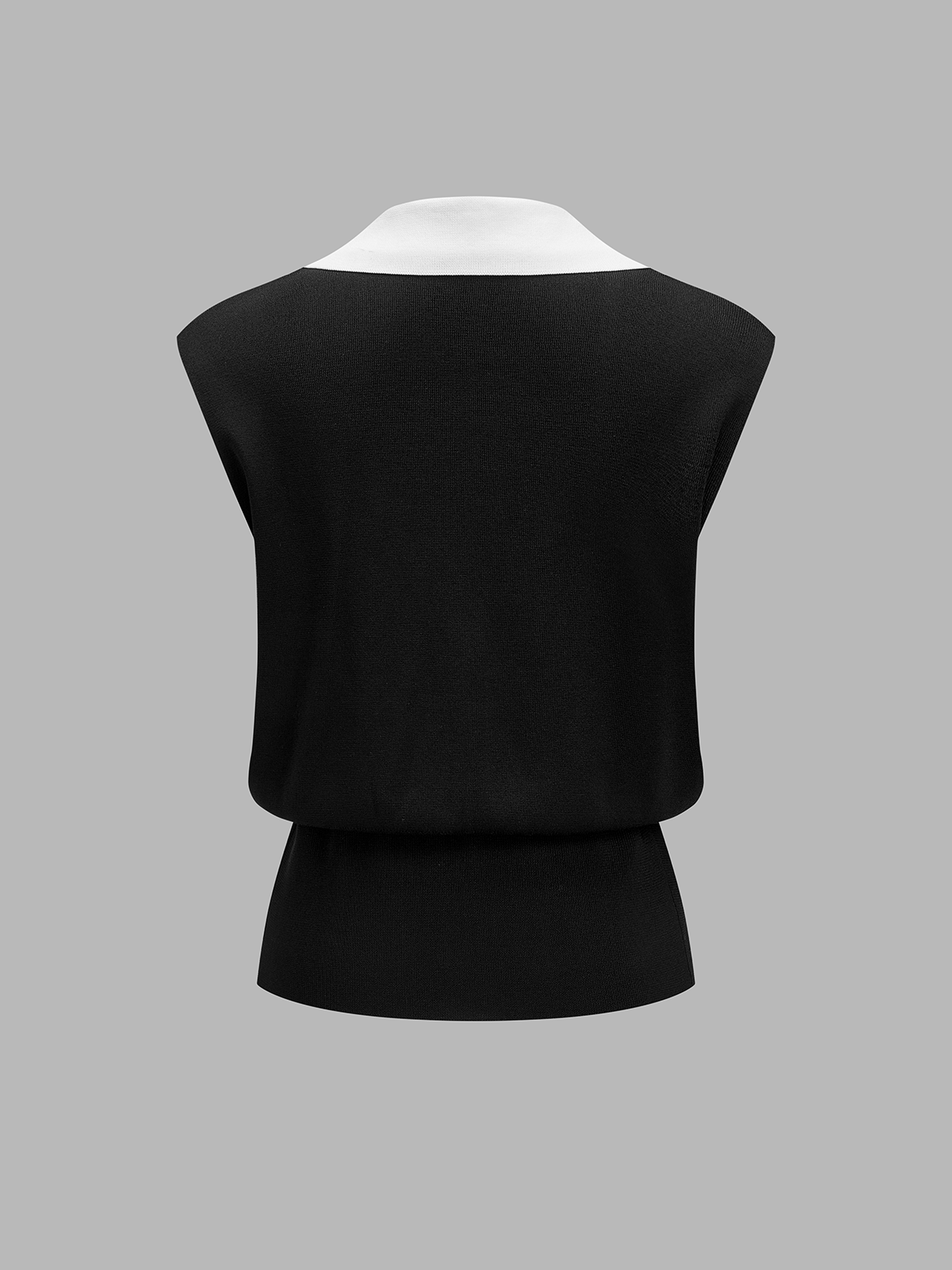 Contrast Trim Knit Vest & Pants Set Trendy Casual Outfit