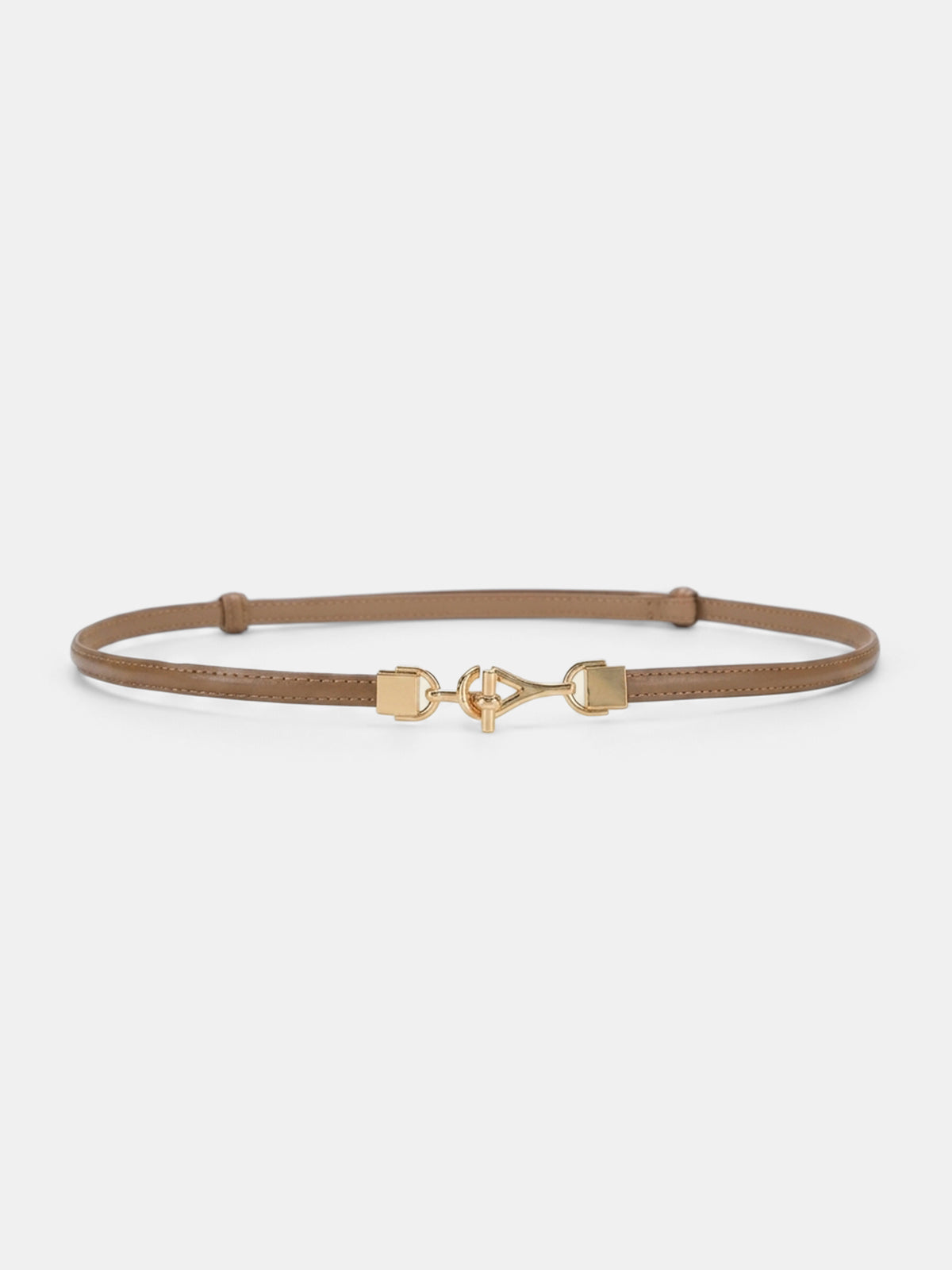 Slim Leather Metal Buckle Waist Belt Fashion Accessory for Women