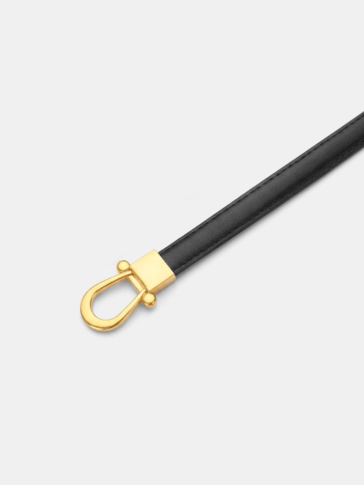 Thin Leather Metal Buckle Waist Belt for Women and Men
