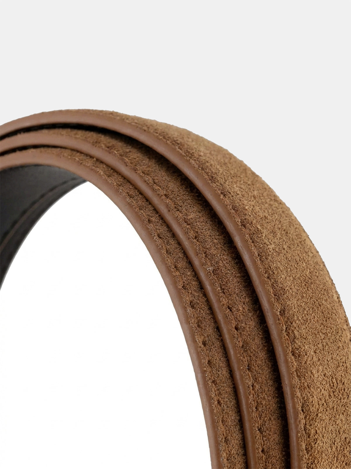 Classic Suede Leather Metal Buckle Belt for Men and Women