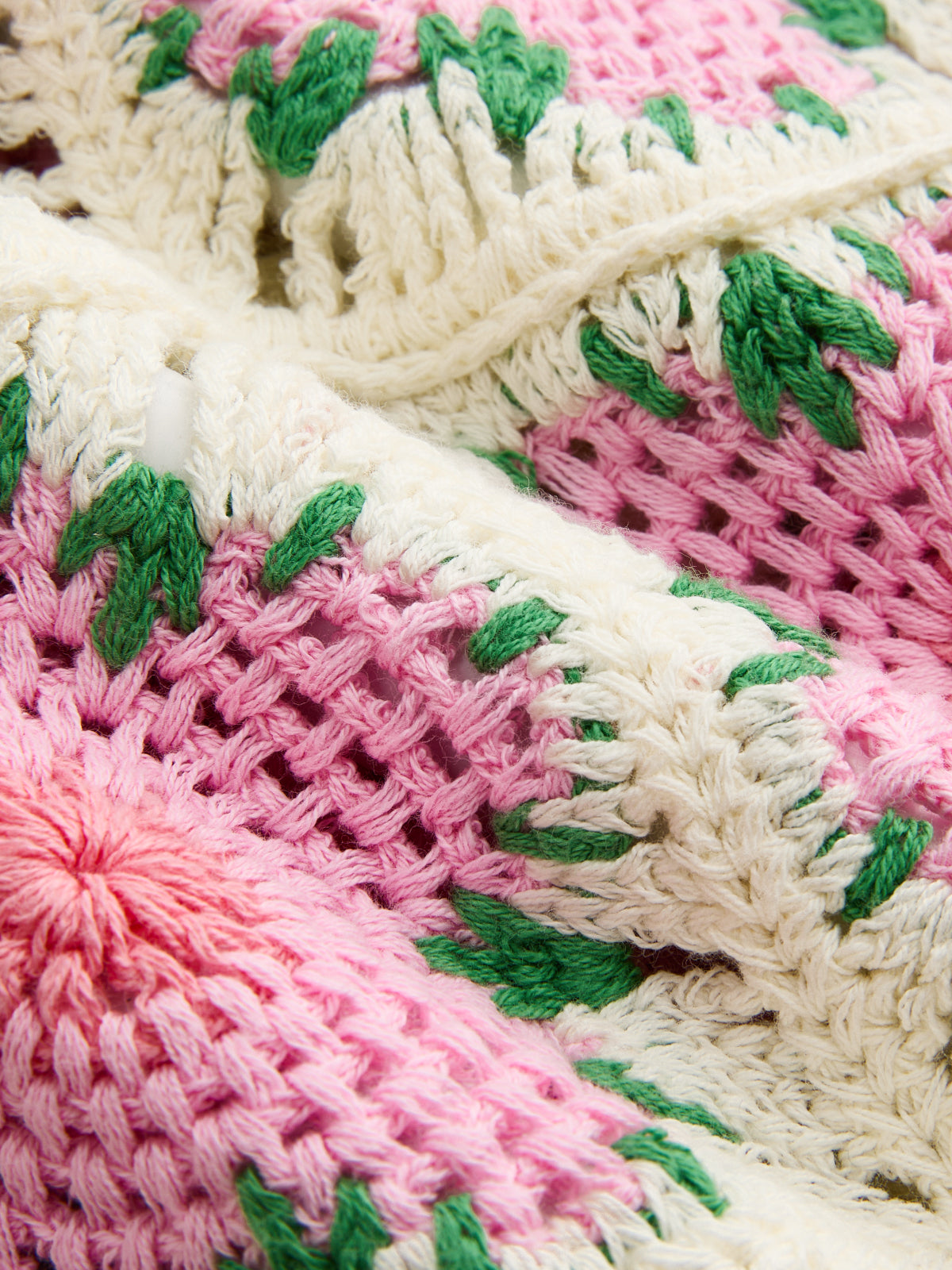 Floral Crochet Sleeveless Knit Vest for Summer Layering