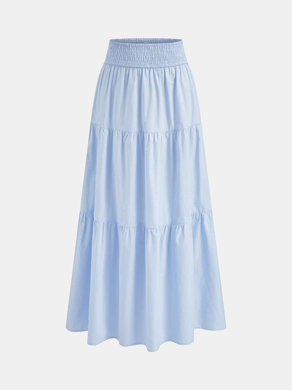 Cotton Smocked Tie-Front Top & Tiered Skirt Set for Women Summer Fashion