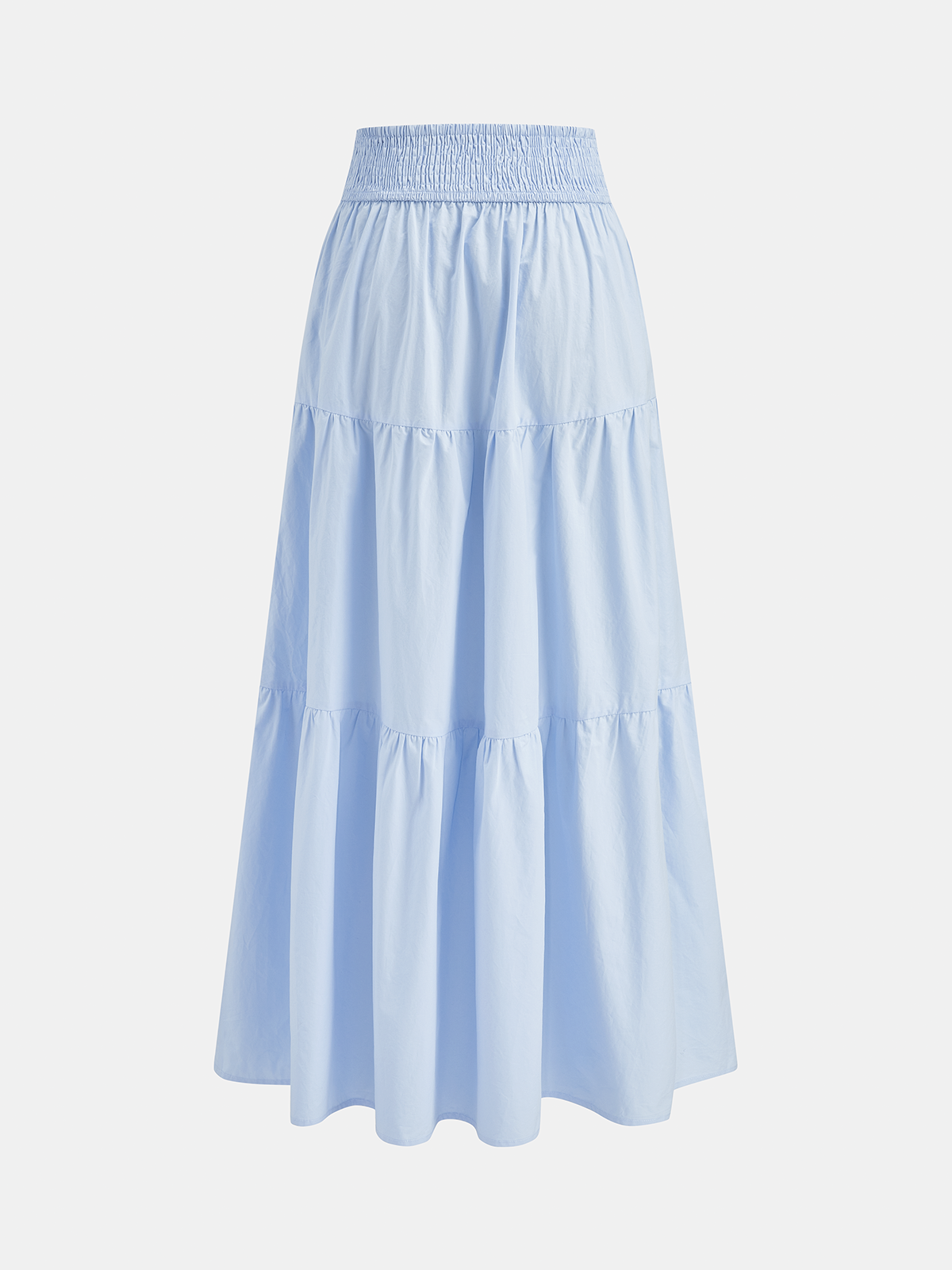 Cotton Smocked Tie-Front Top & Tiered Skirt Set for Women Summer Fashion