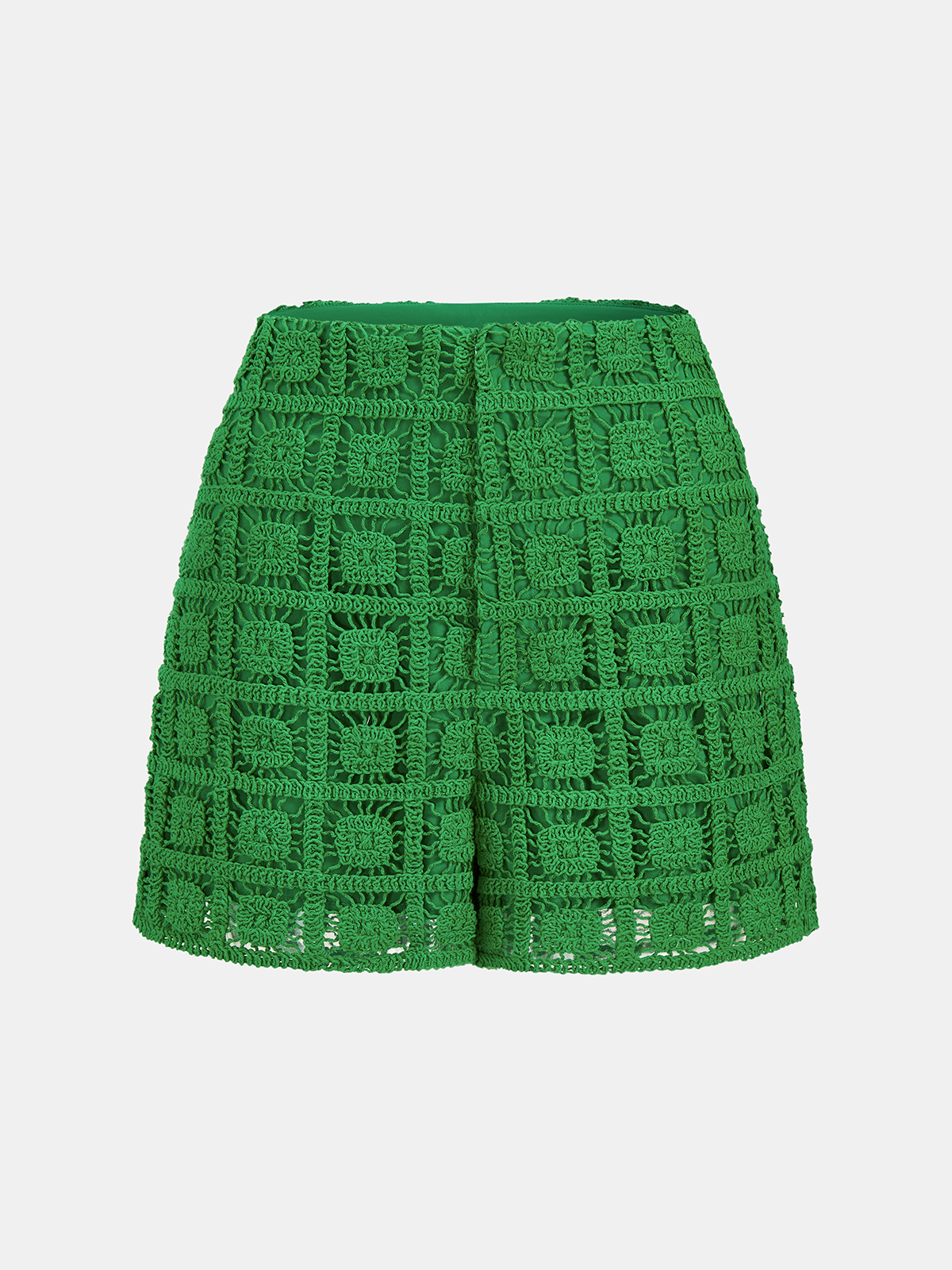 Twisted Crop Top & Crochet Shorts Set for Women Summer Beachwear