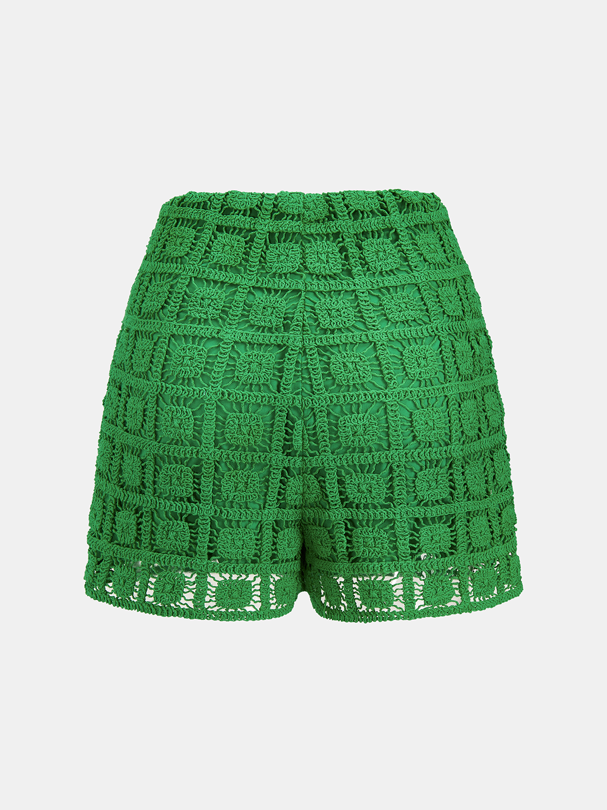Twisted Crop Top & Crochet Shorts Set for Women Summer Beachwear