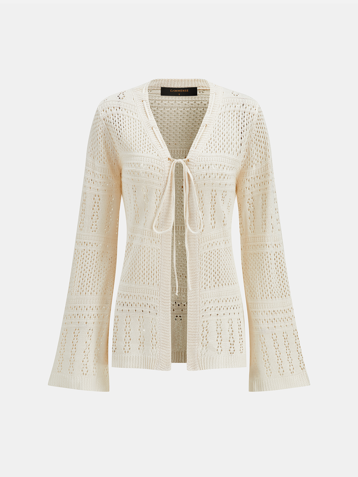 Crochet Knit Cardigan & Mini Skirt Set for Women, Casual Fall Outfit