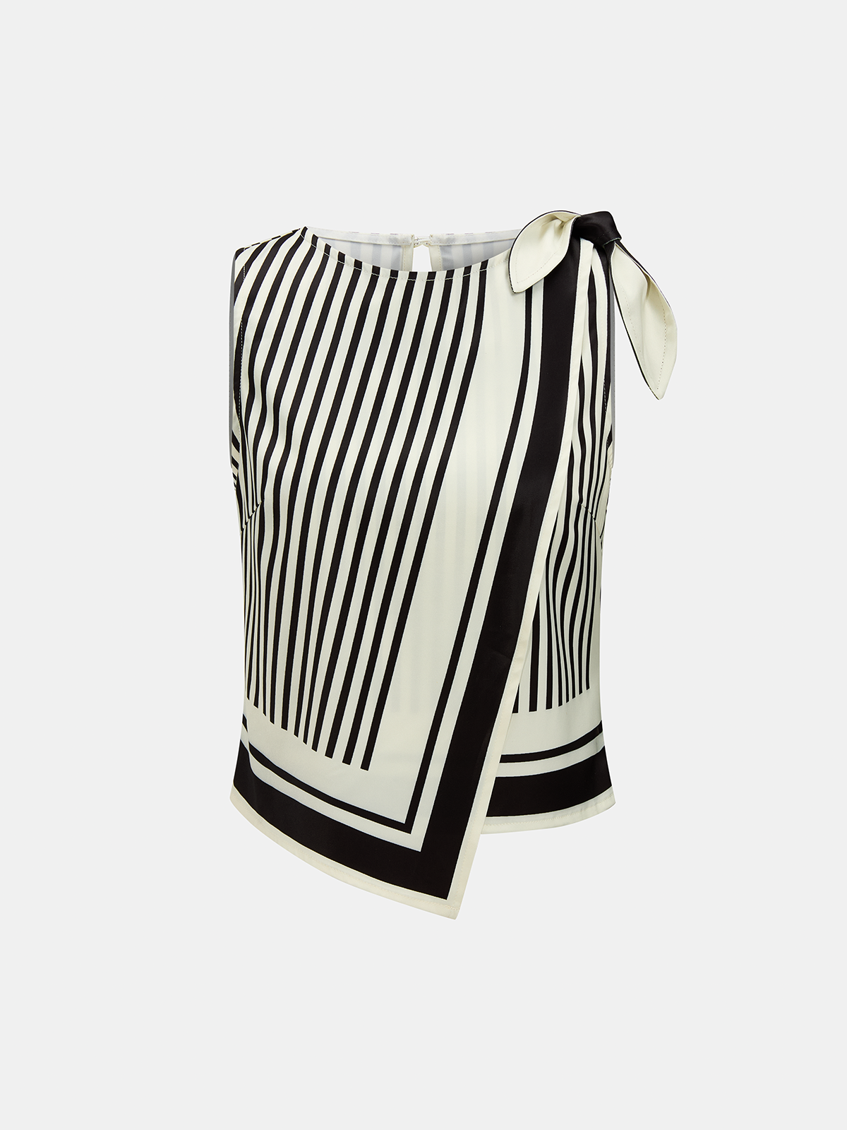 Tie Shoulder Striped Top & Wide Leg Pants Set for Women Summer