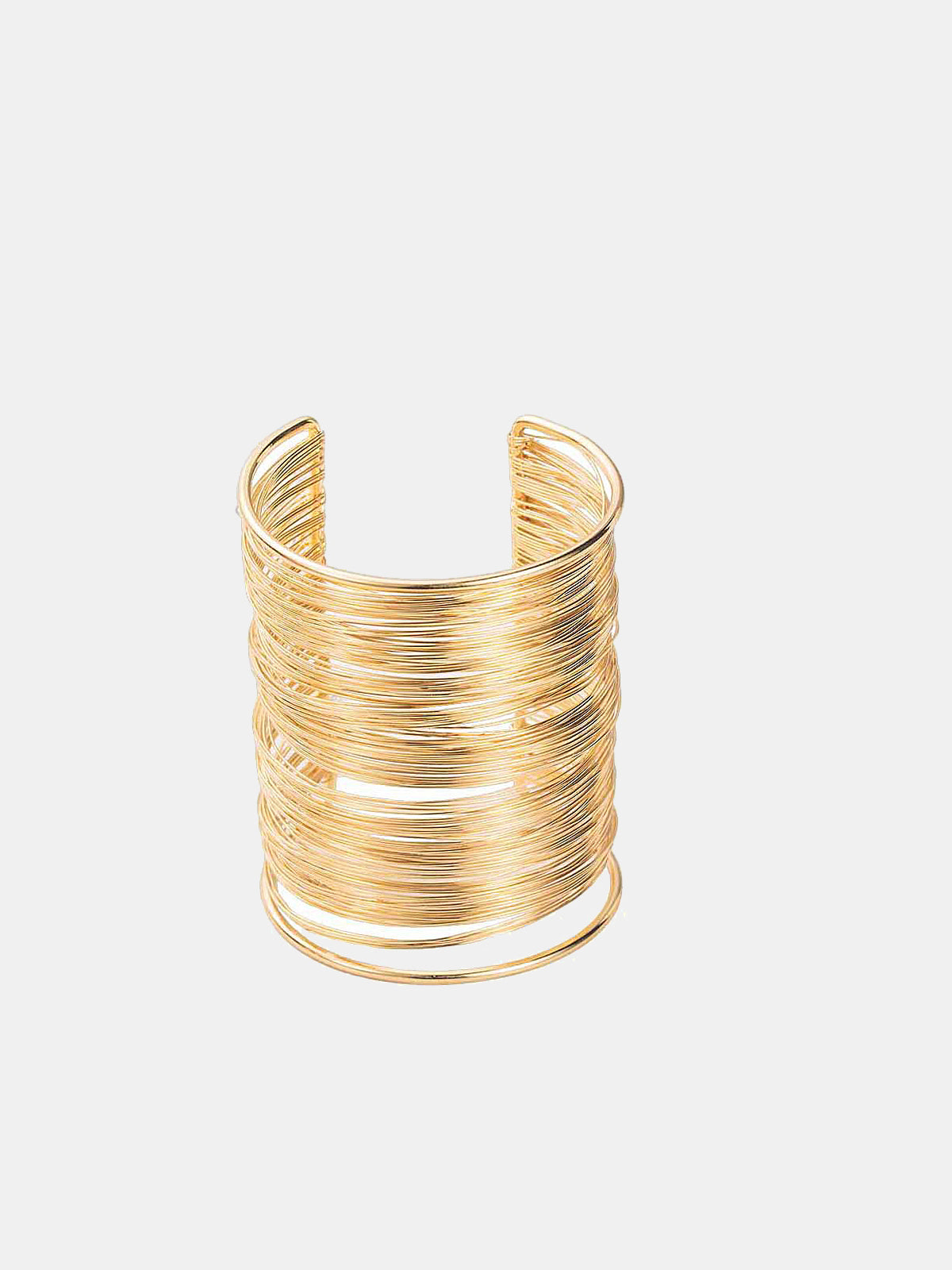 Multilayer Open Cuff Bangle Bracelet, Adjustable Stackable Jewelry for Women