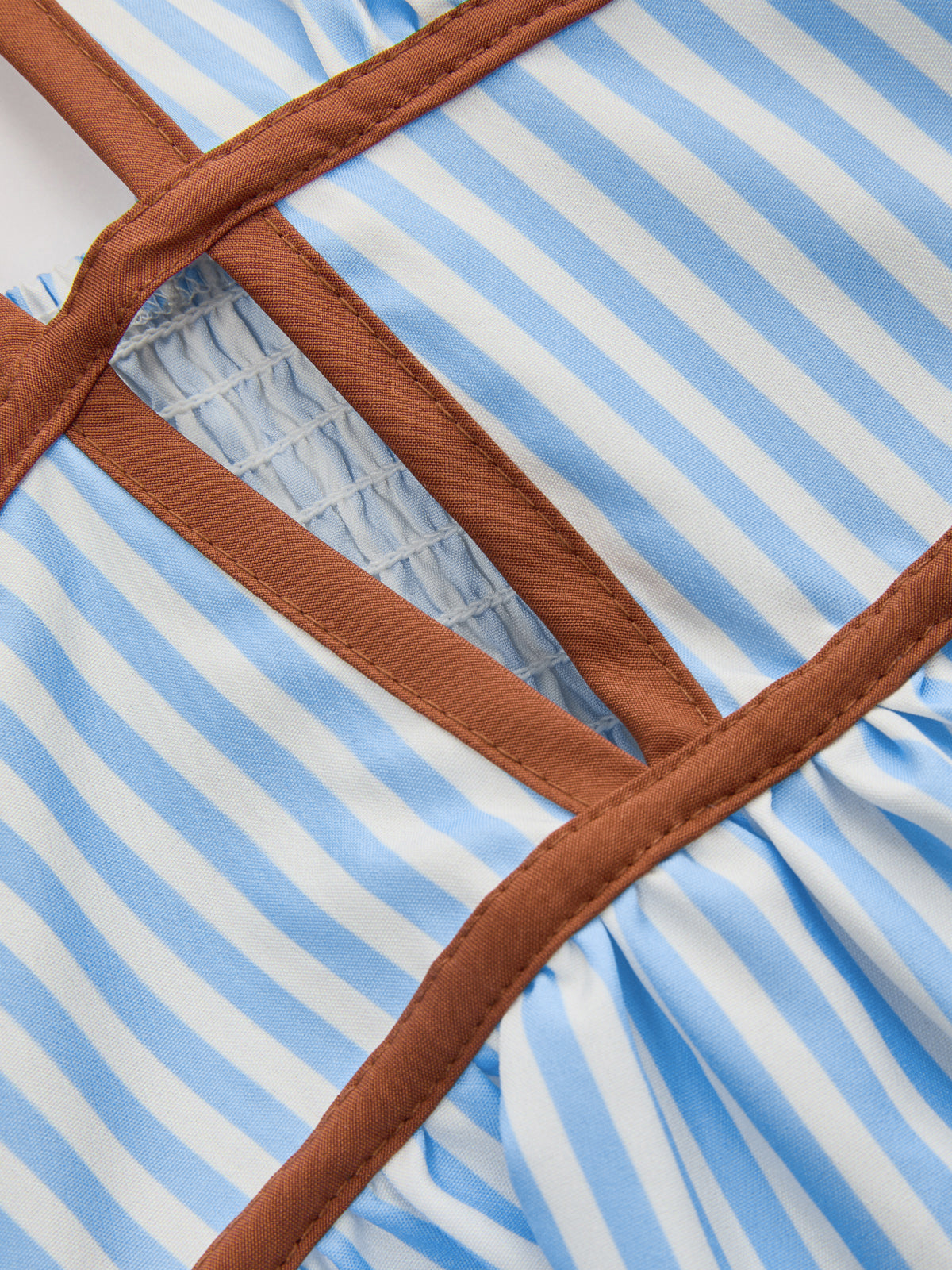 Deep V Neck Halter Striped Midi Dress for Women Casual Summer