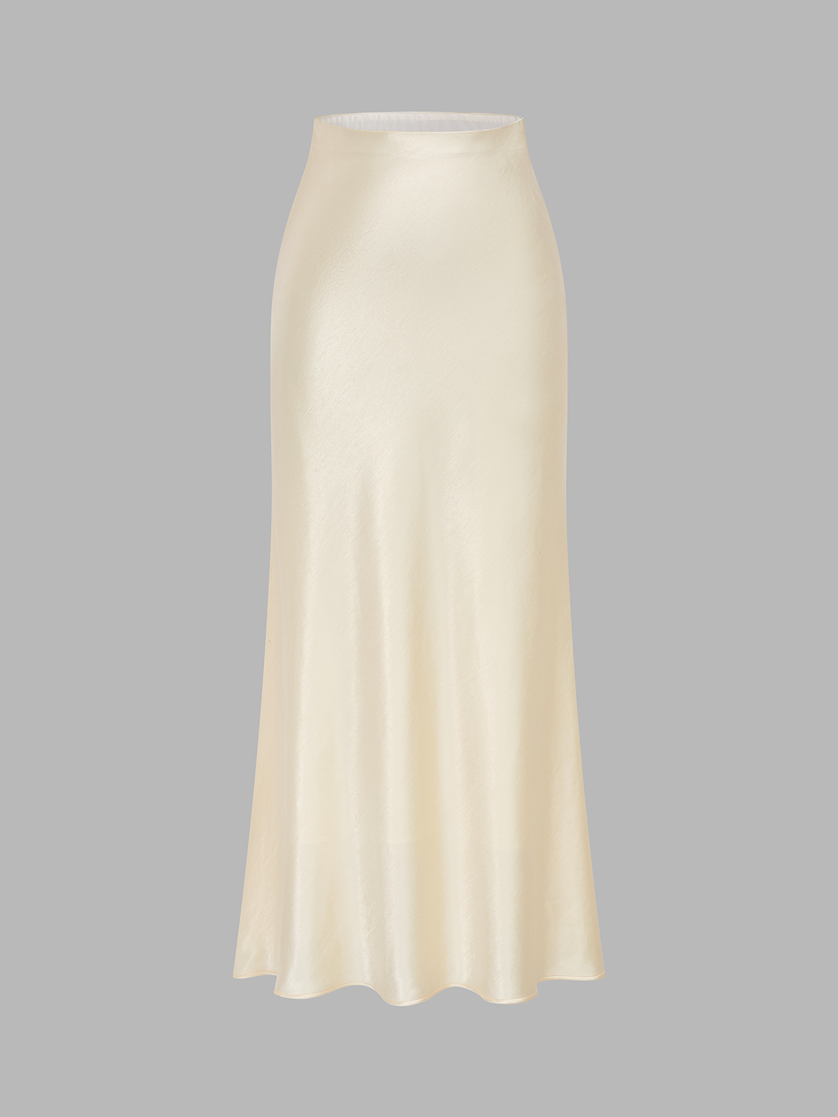 Frog Button Lace Vest & Elegant Satin Midi Skirt Set for Women