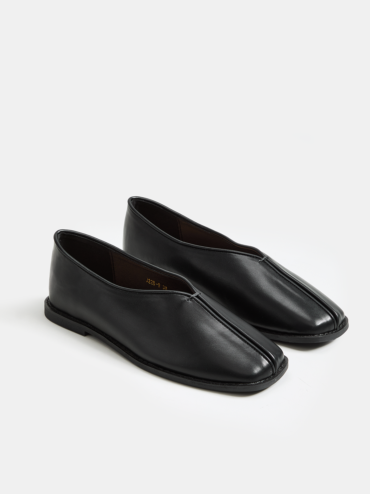 Square Toe Soft Leather Loafers for Men Comfortable Work Shoes
