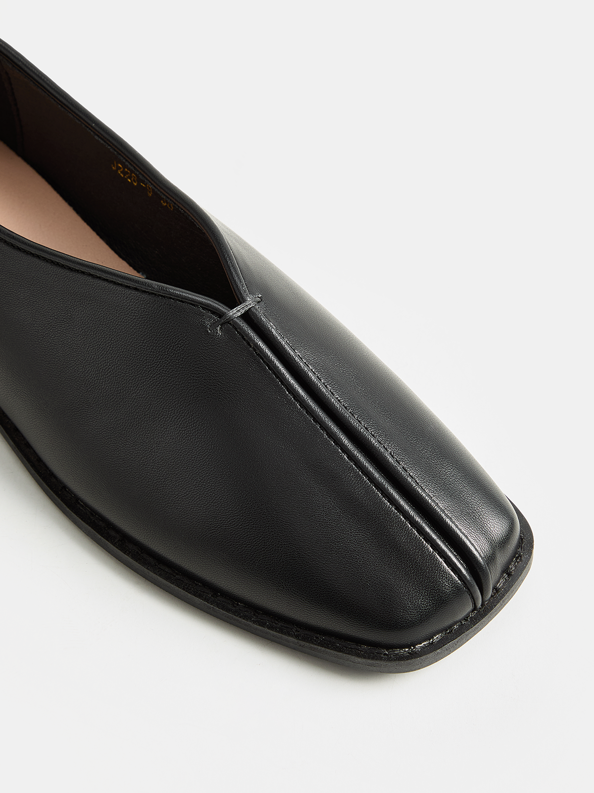 Square Toe Soft Leather Loafers for Men Comfortable Work Shoes