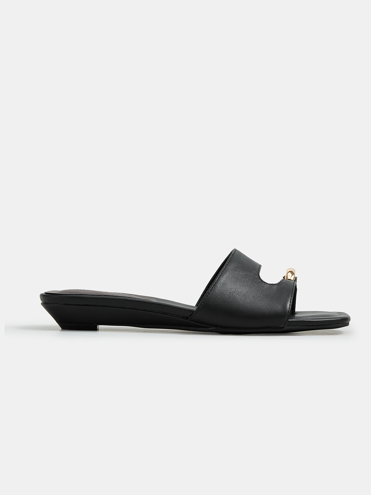 Metal Decor Toe Ring Slide Sandals, Comfortable Summer Beach Footwear