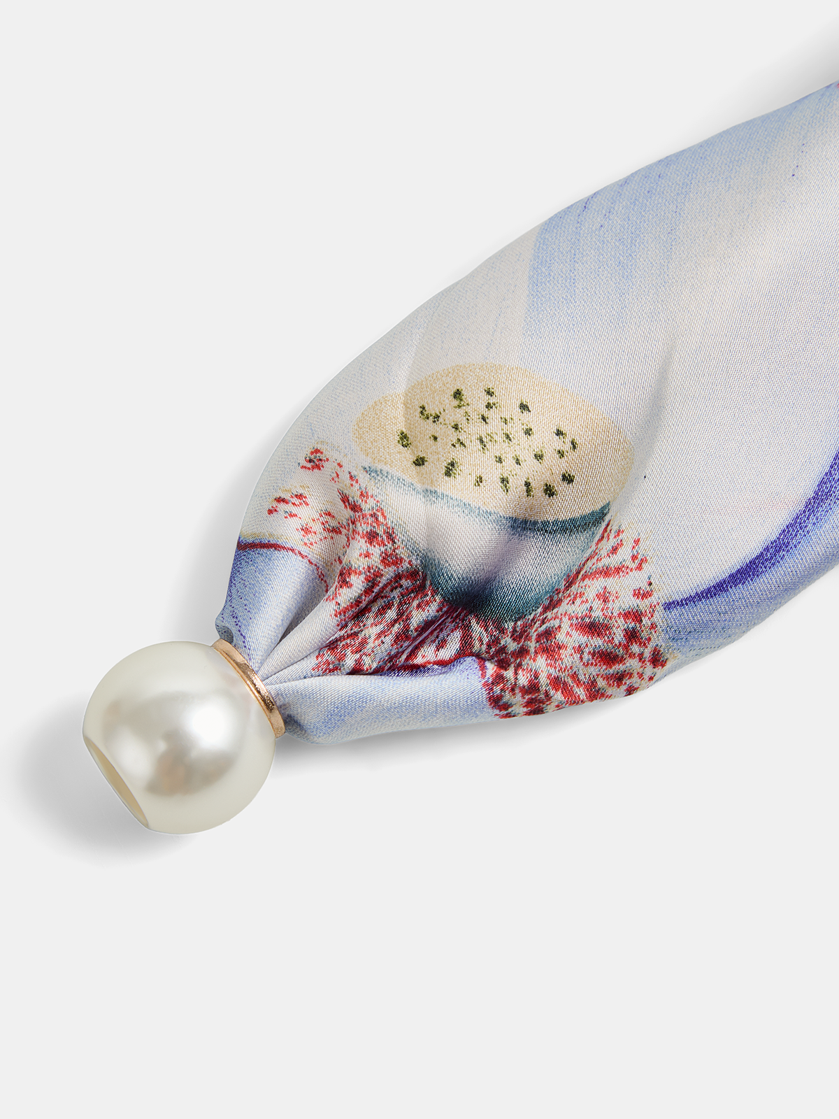 Pearl Magnetic-Closure Printed Scarf for Women | Elegant Lightweight Accessories