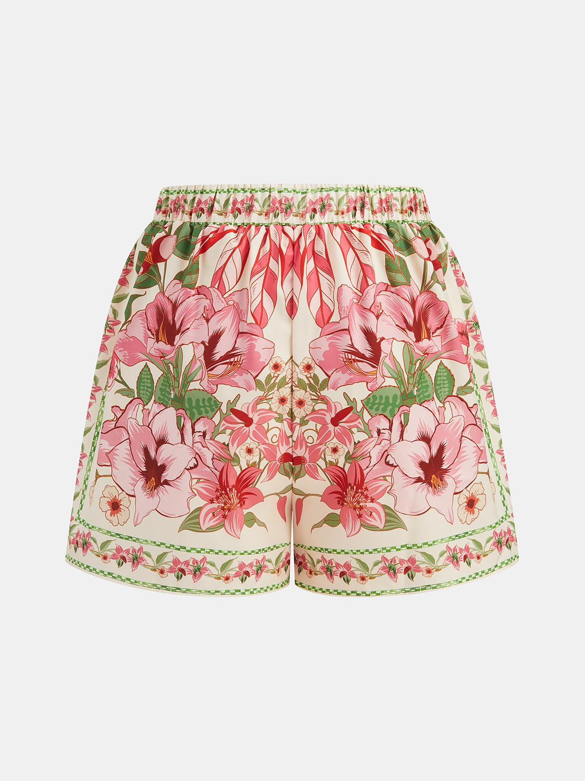 Floral Print Drawstring Casual Shorts Comfortable Summer Women's Wear