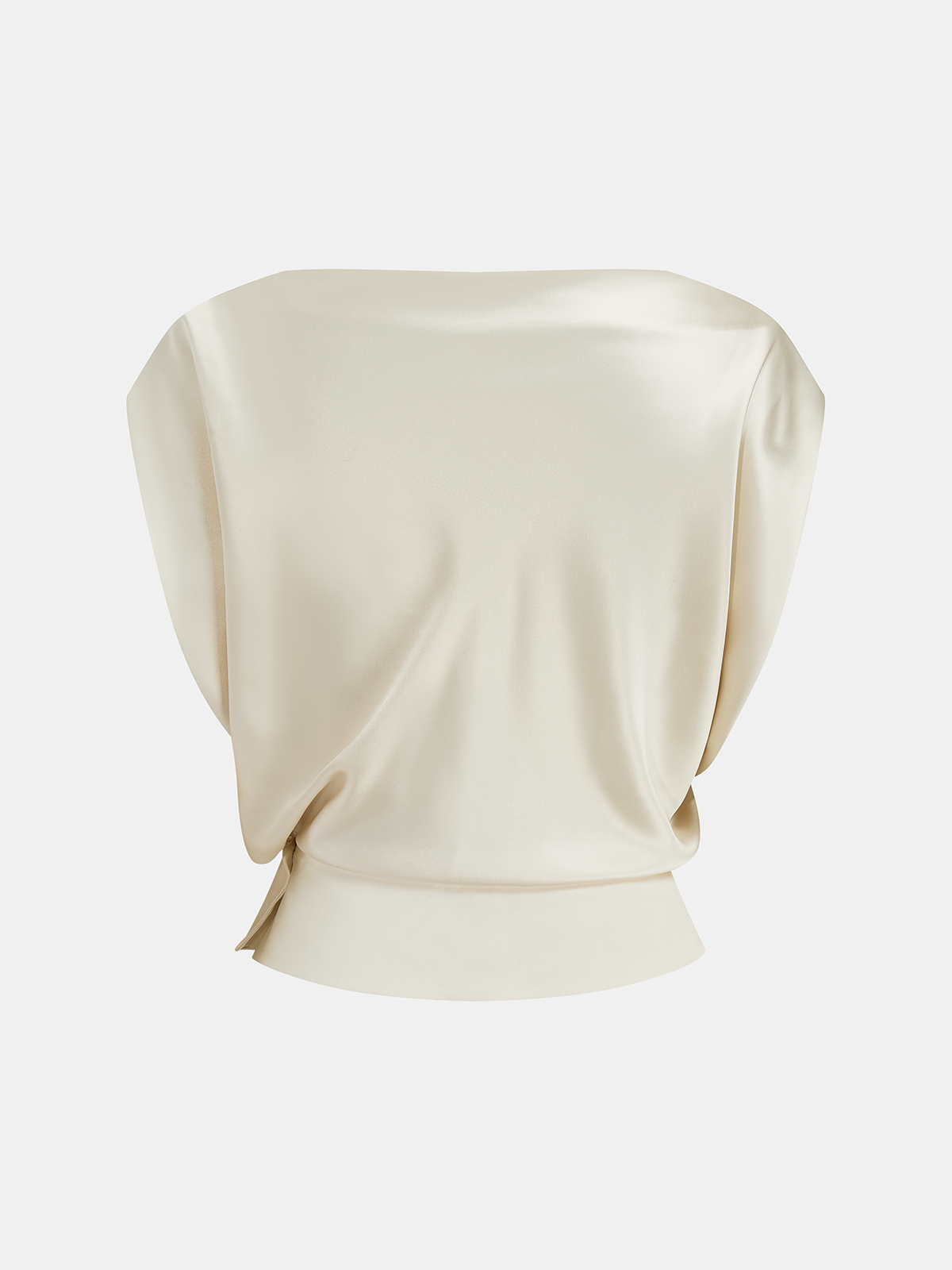 Satin Draped Top & Wide-Leg Pants Set for Elegant Evenings