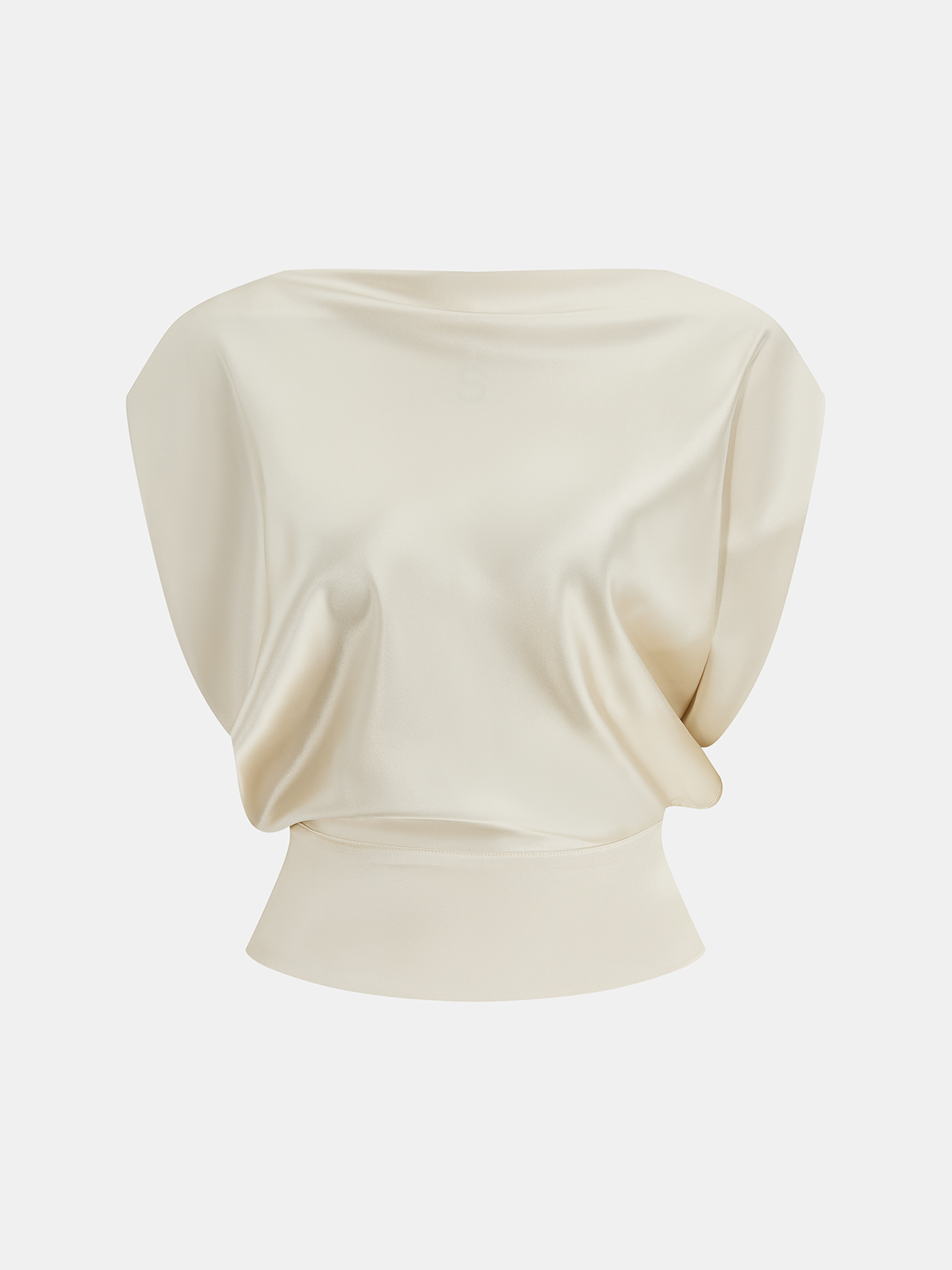 Satin Draped Top & Wide-Leg Pants Set for Elegant Evenings