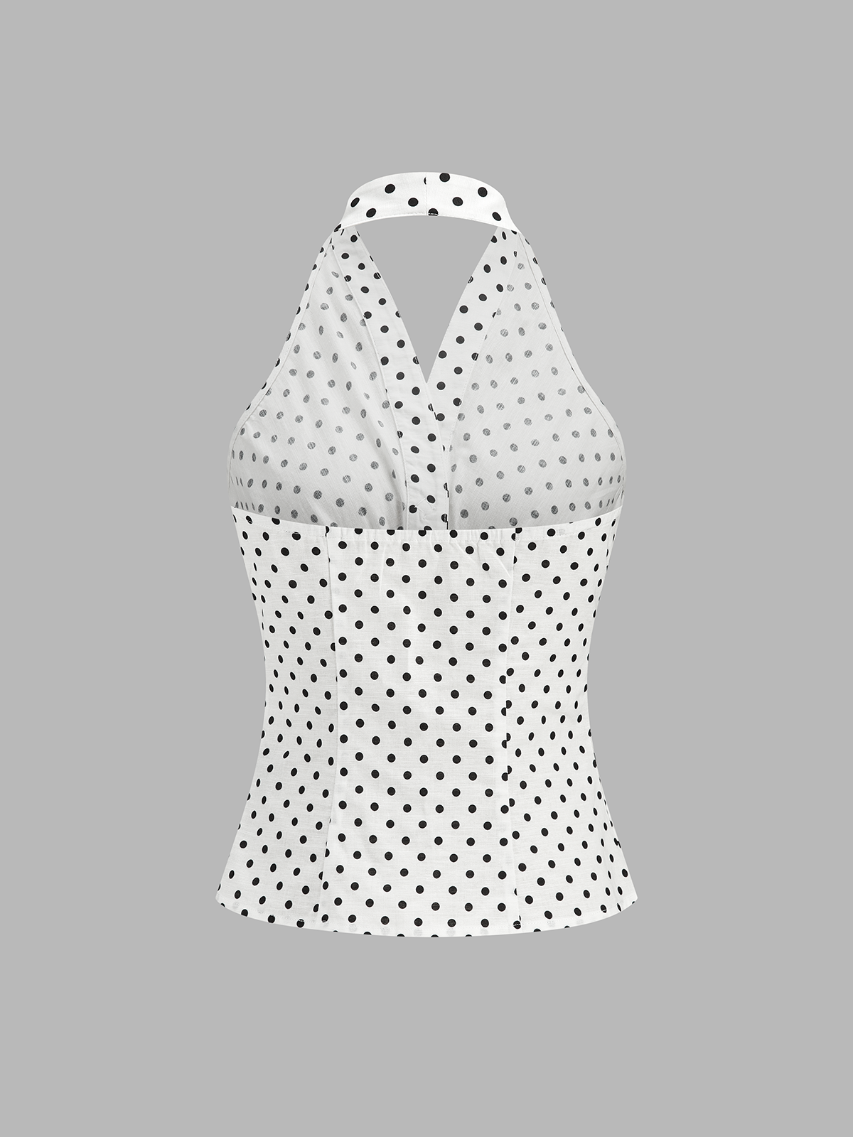 Polka Dot Ruched Halter Top for Women Summer Casual