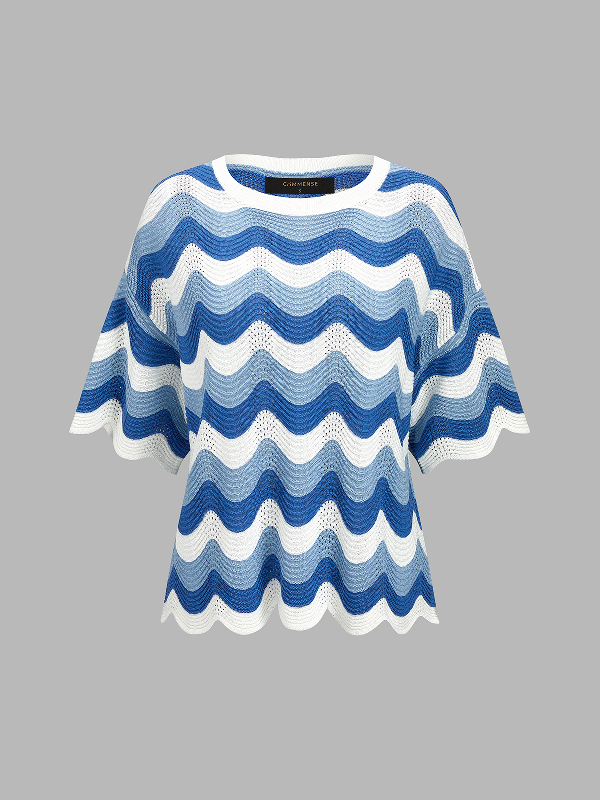 Wavy Knit Two Piece Shorts Set Comfortable Casual Summer Outfit