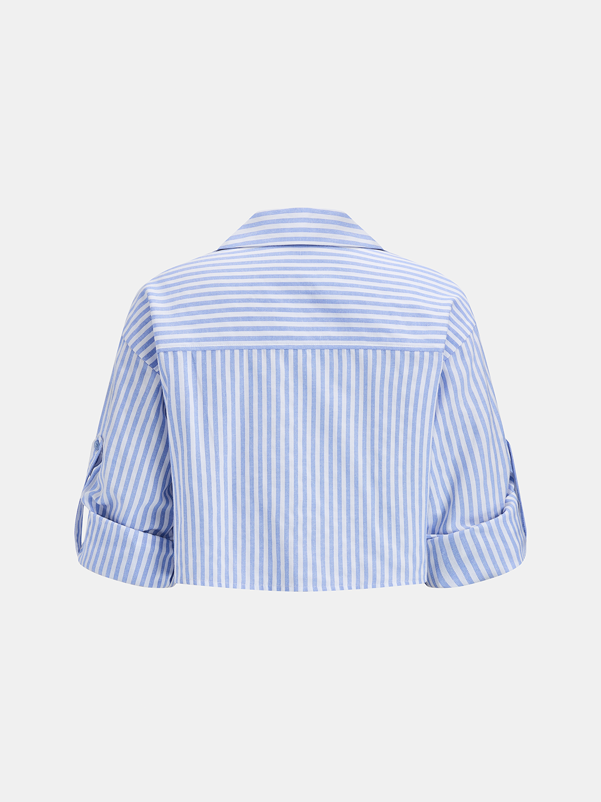 Striped Cropped Shirt & Shorts Set for Casual Summer Wear