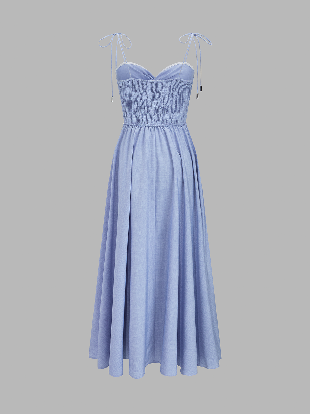 Cutout Tie Strap Maxi Dress with Side Slit Detail