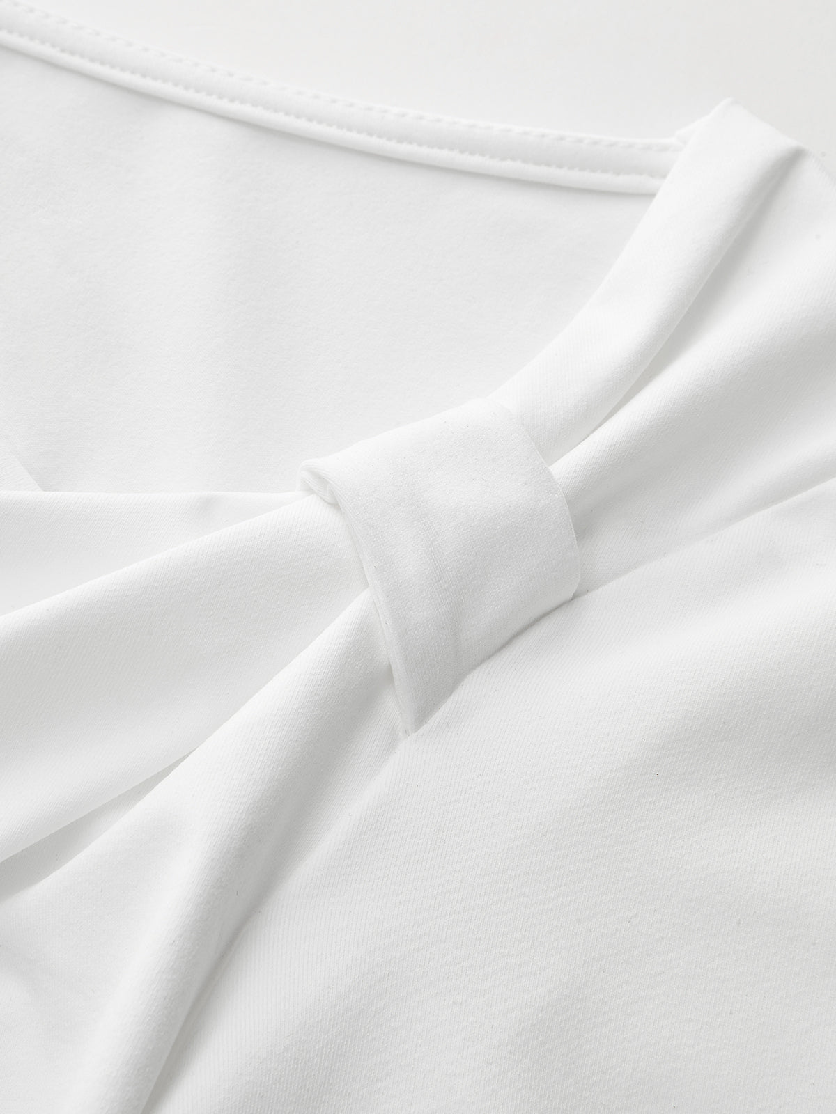 Asymmetrical Ruched Fitted Short Sleeve Top for Women Casual Wear