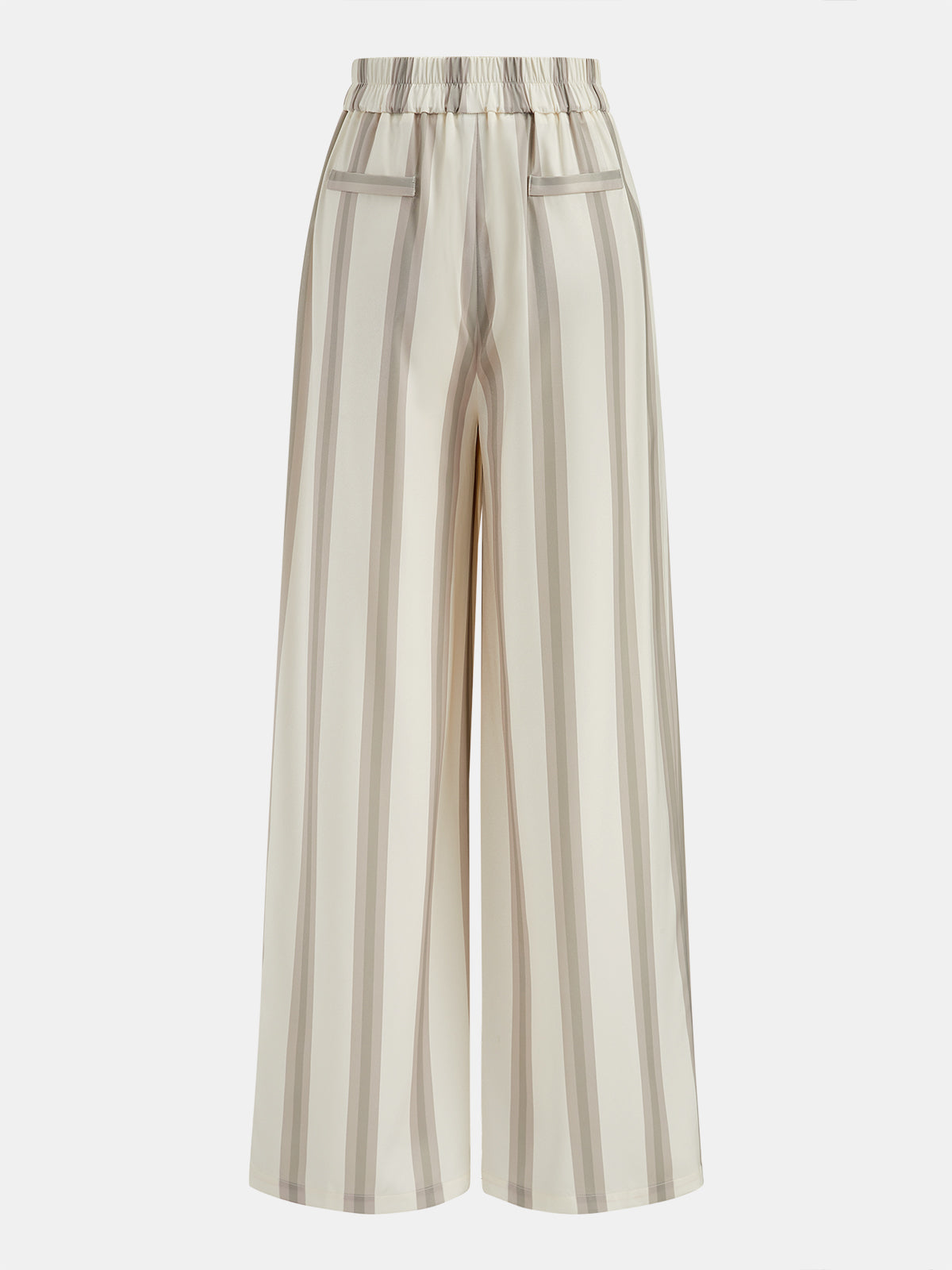 Striped Strapless Top & Wide Leg Pants Co-Ord Set for Women