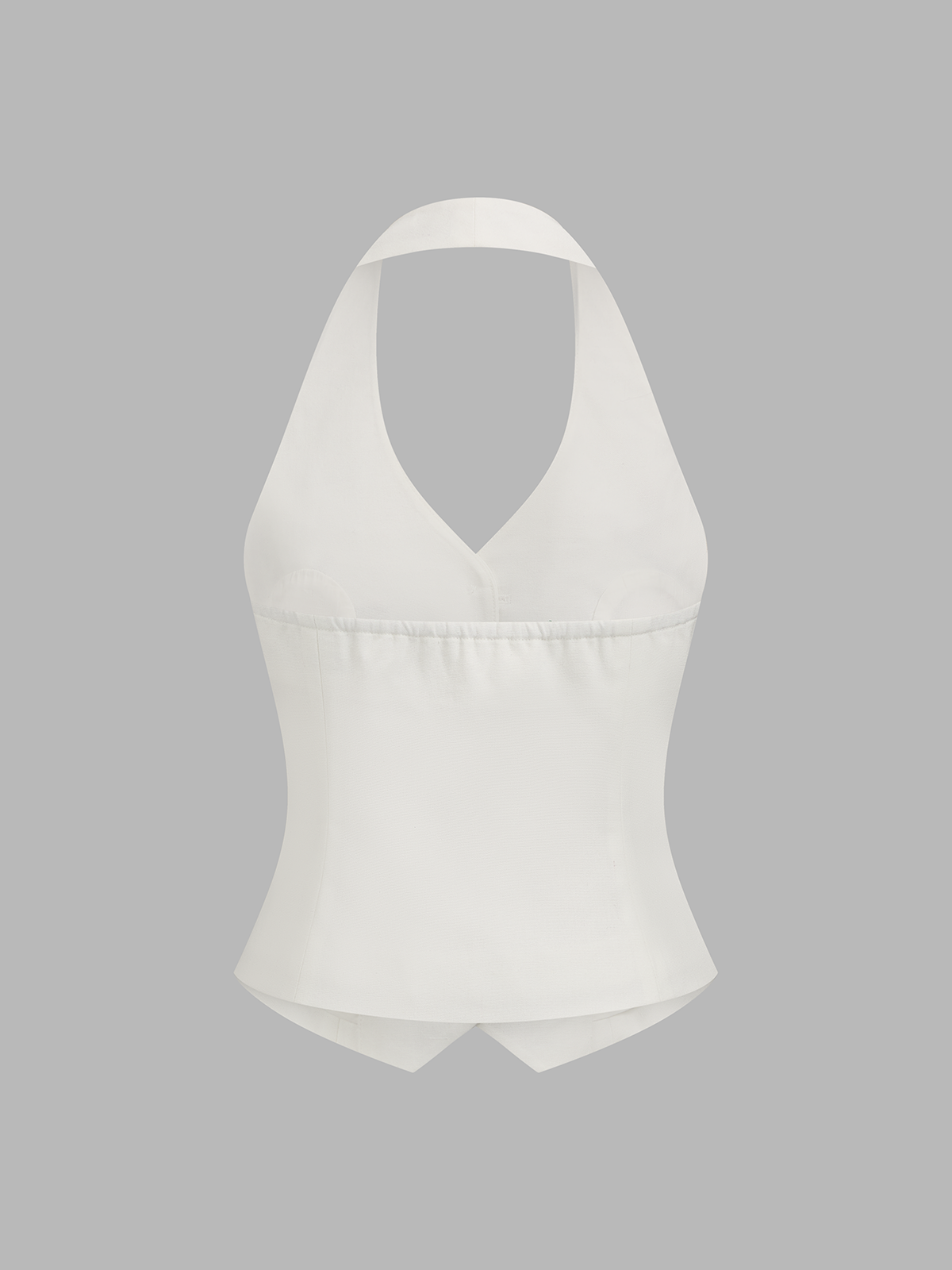 Embroidered Linen Blend Halter Top & Pants Set for Women, Summer Outfit