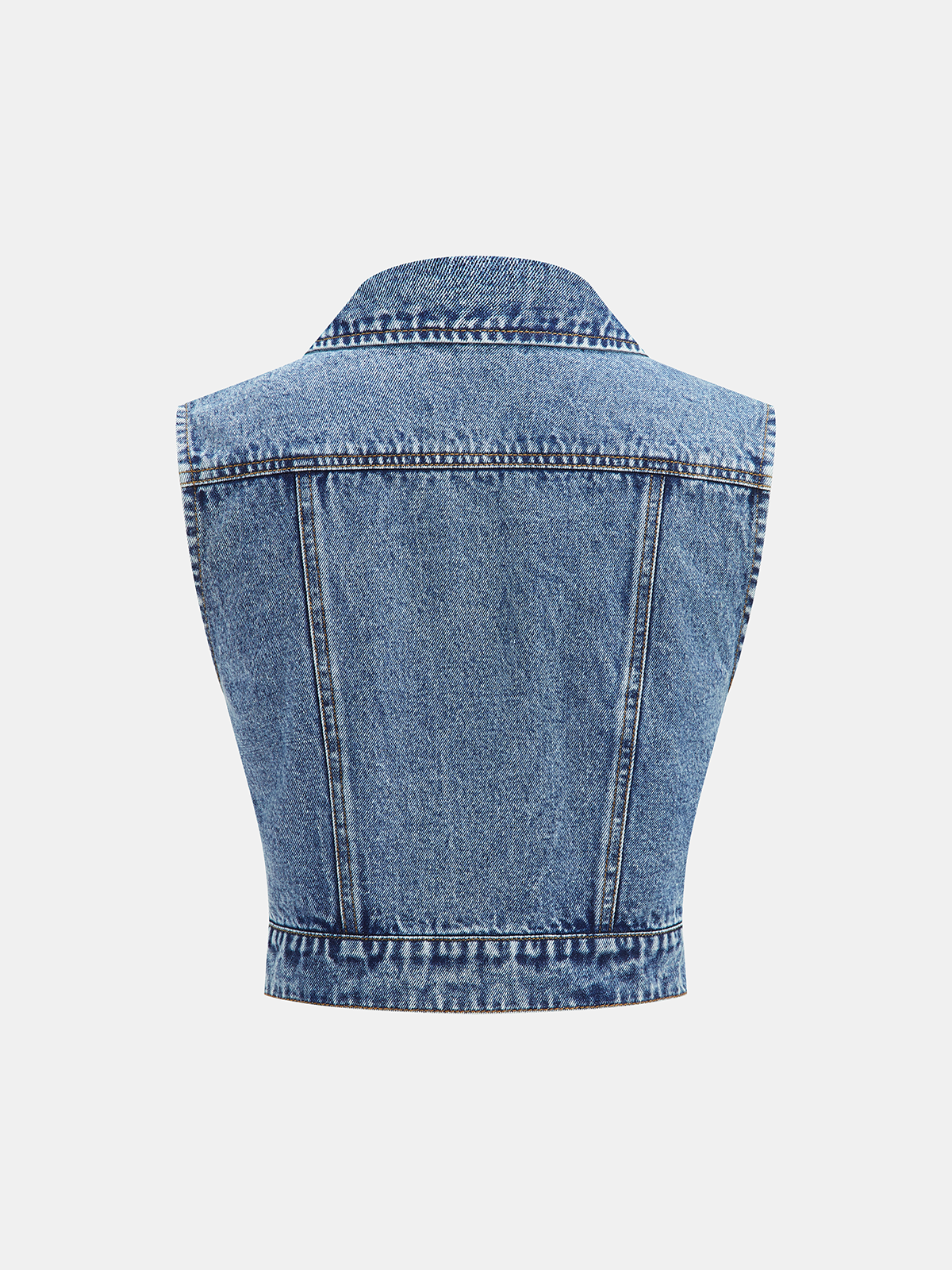 "Stylish Denim Crop Vest & Pleated Mini Skirt Set for Women"