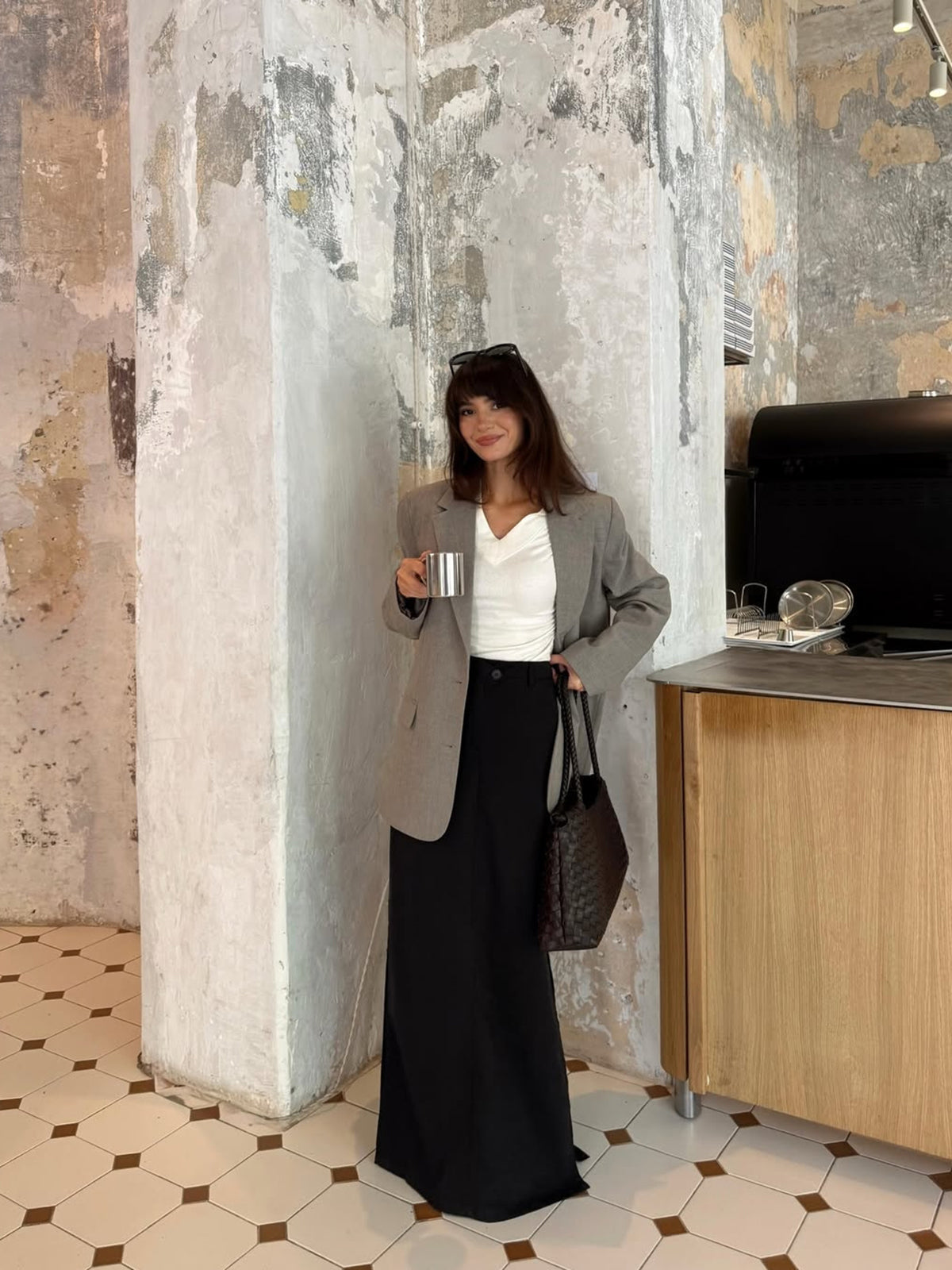 Basic Buttoned Maxi Skirt for Women Casual Everyday Wear