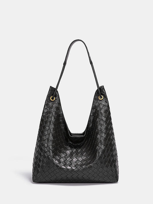 Woven Large Capacity Shoulder Tote Bag Durable Casual Women's Handbag