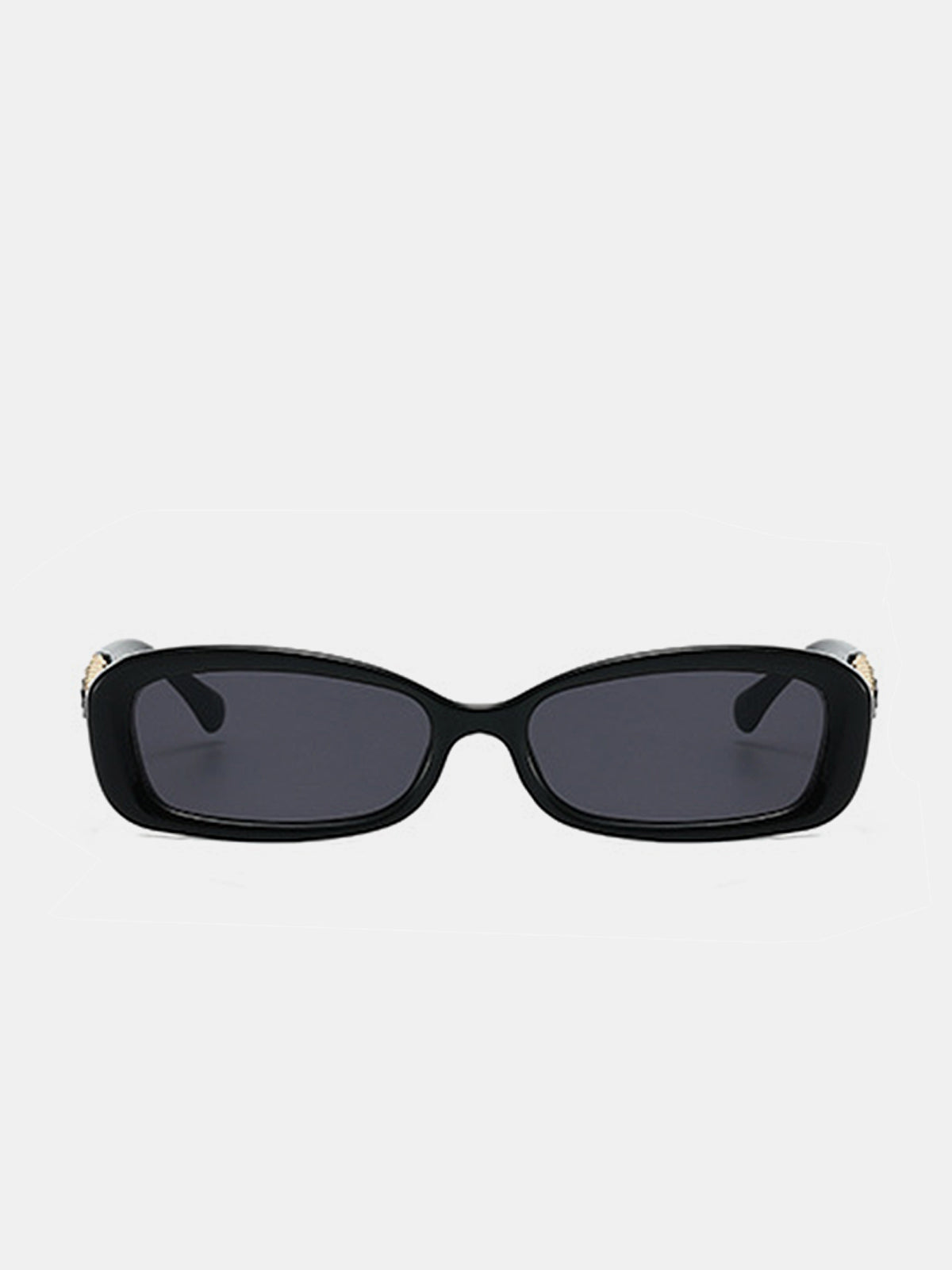 Chain Decor Rectangular Sunglasses with UV Protection Lens