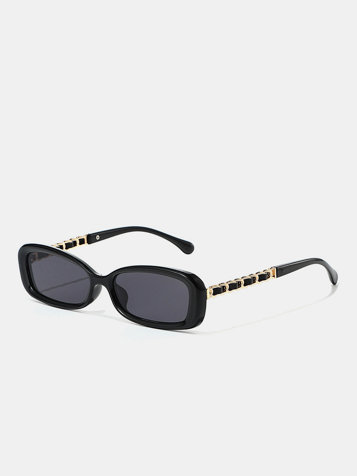 Chain Decor Rectangular Sunglasses with UV Protection Lens