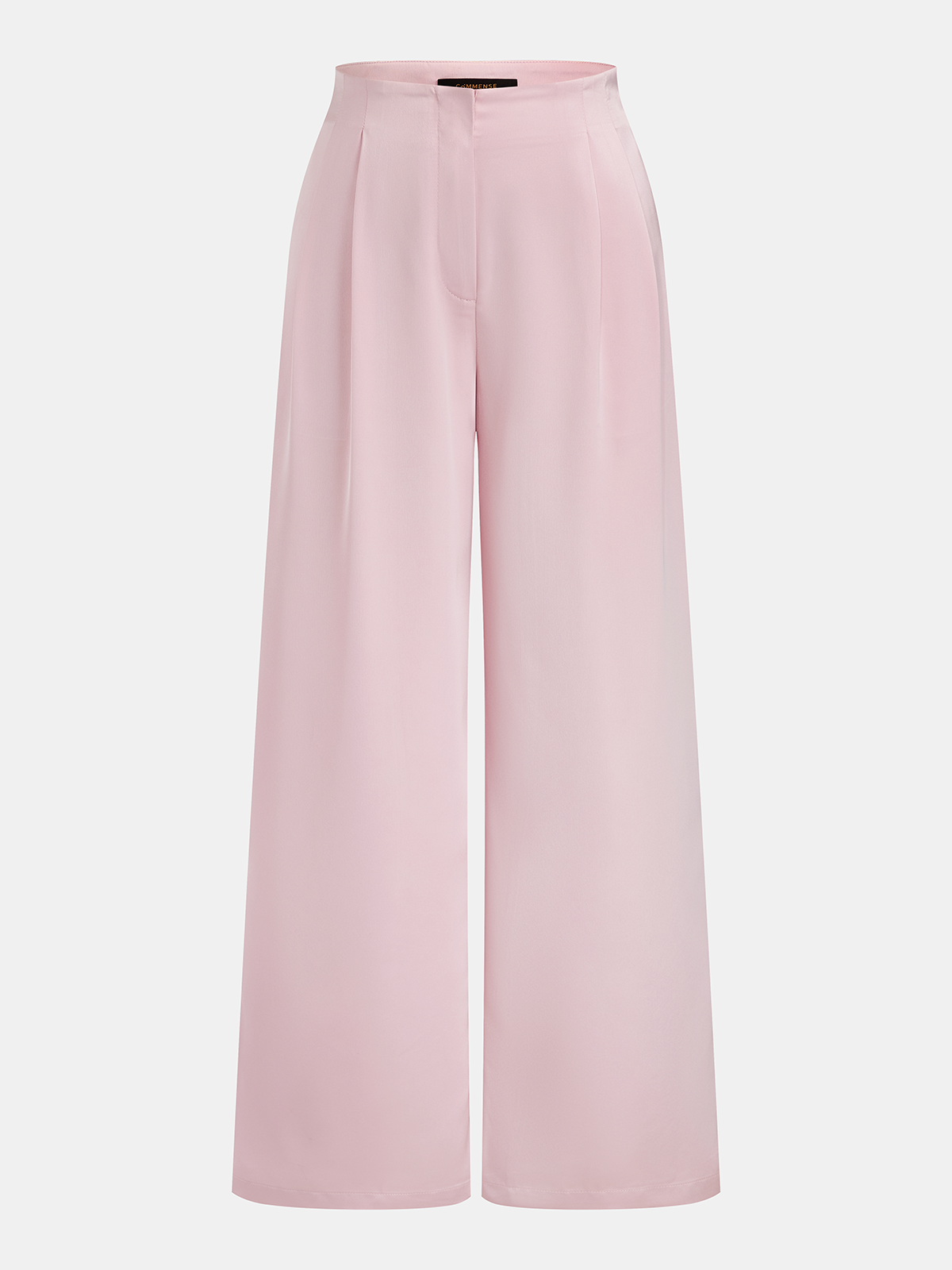Mandarin Collar Two-Piece Pants Set with Front Tie Closure