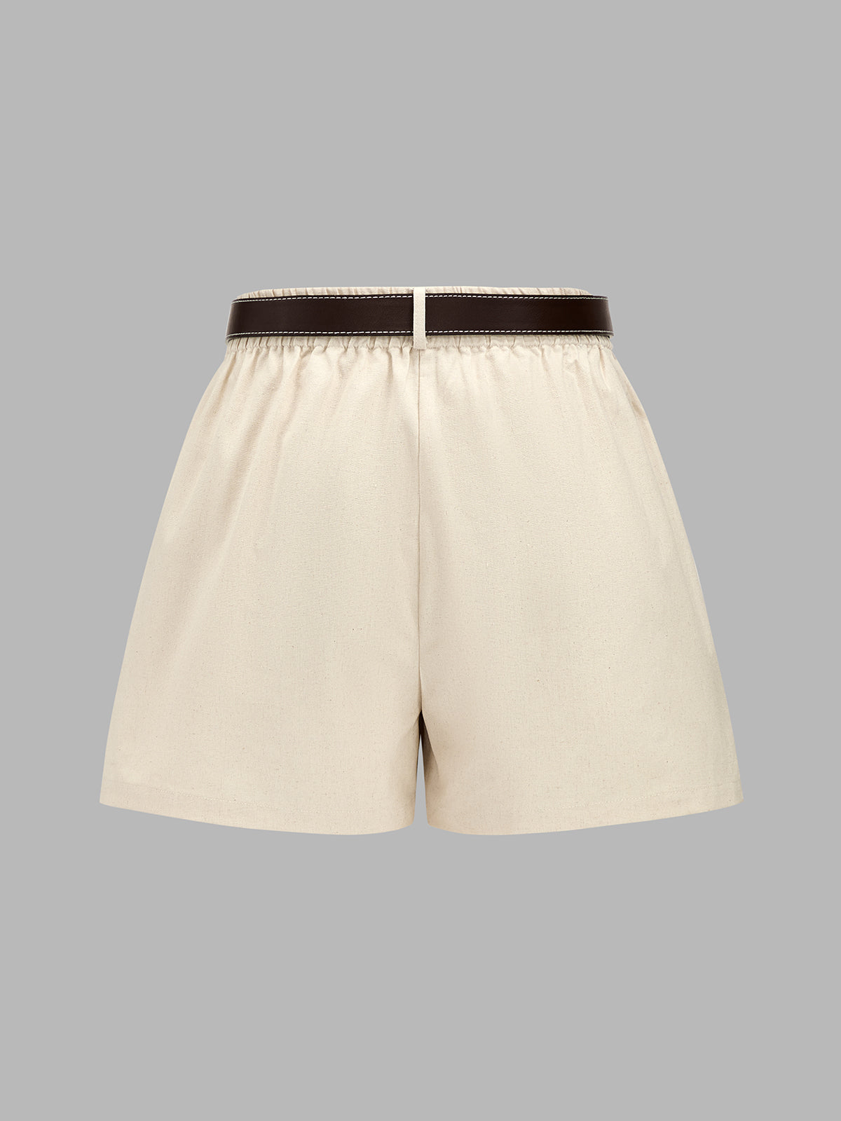 Casual Bow Tie Waist Linen Blend Shorts for Women, Summer Lightweight