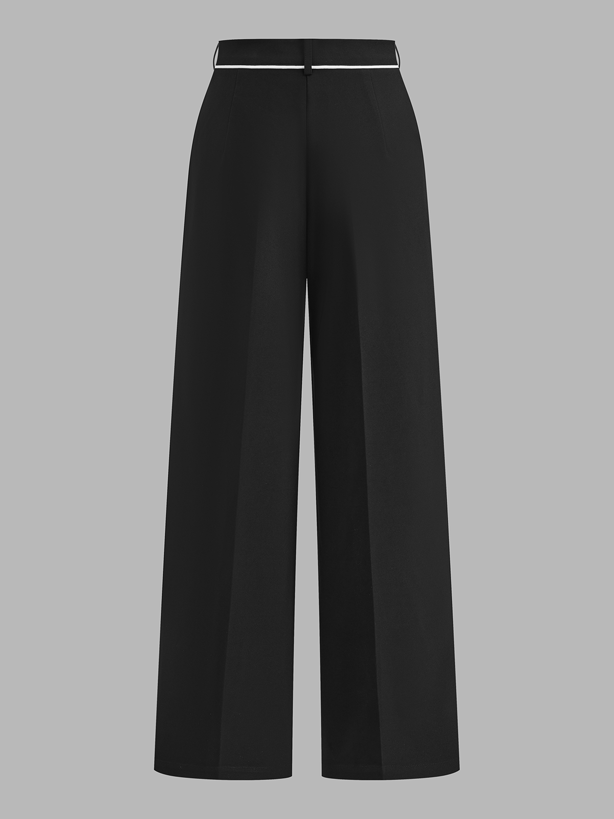 Contrast Piping Blazer Vest & Pants Set for Professional Wear