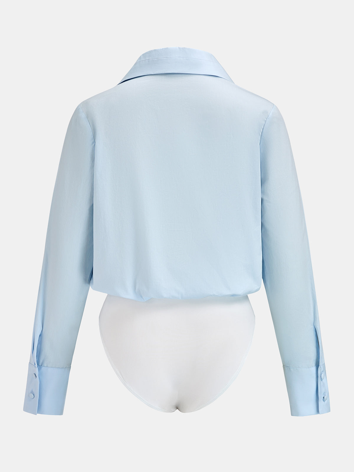 Collared Long Sleeve Cotton Bodysuit for Women Comfort Fit