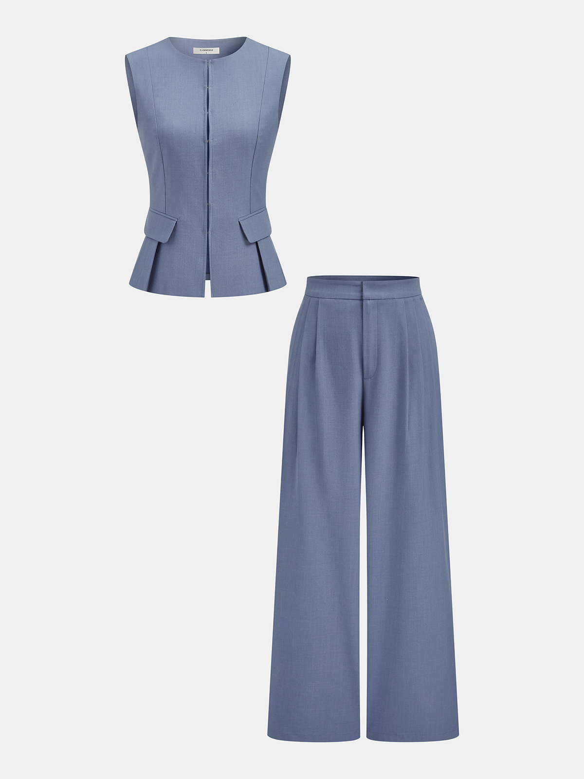 Sleeveless Vest & Wide-Leg Pants Set for Women Comfort Fit