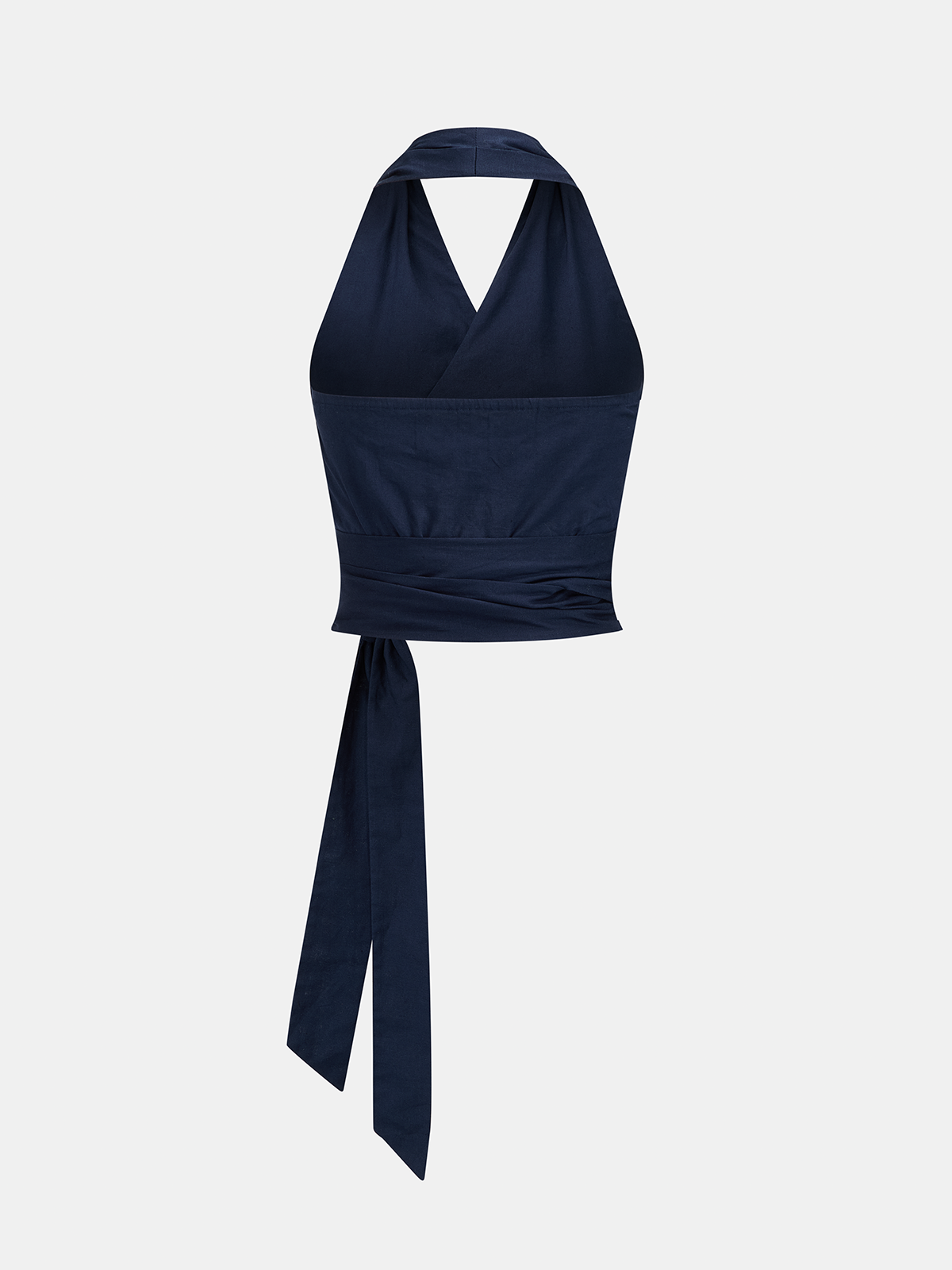 Cotton Linen Halter Wrap Top & Pants Set Casual Summer Outfit
